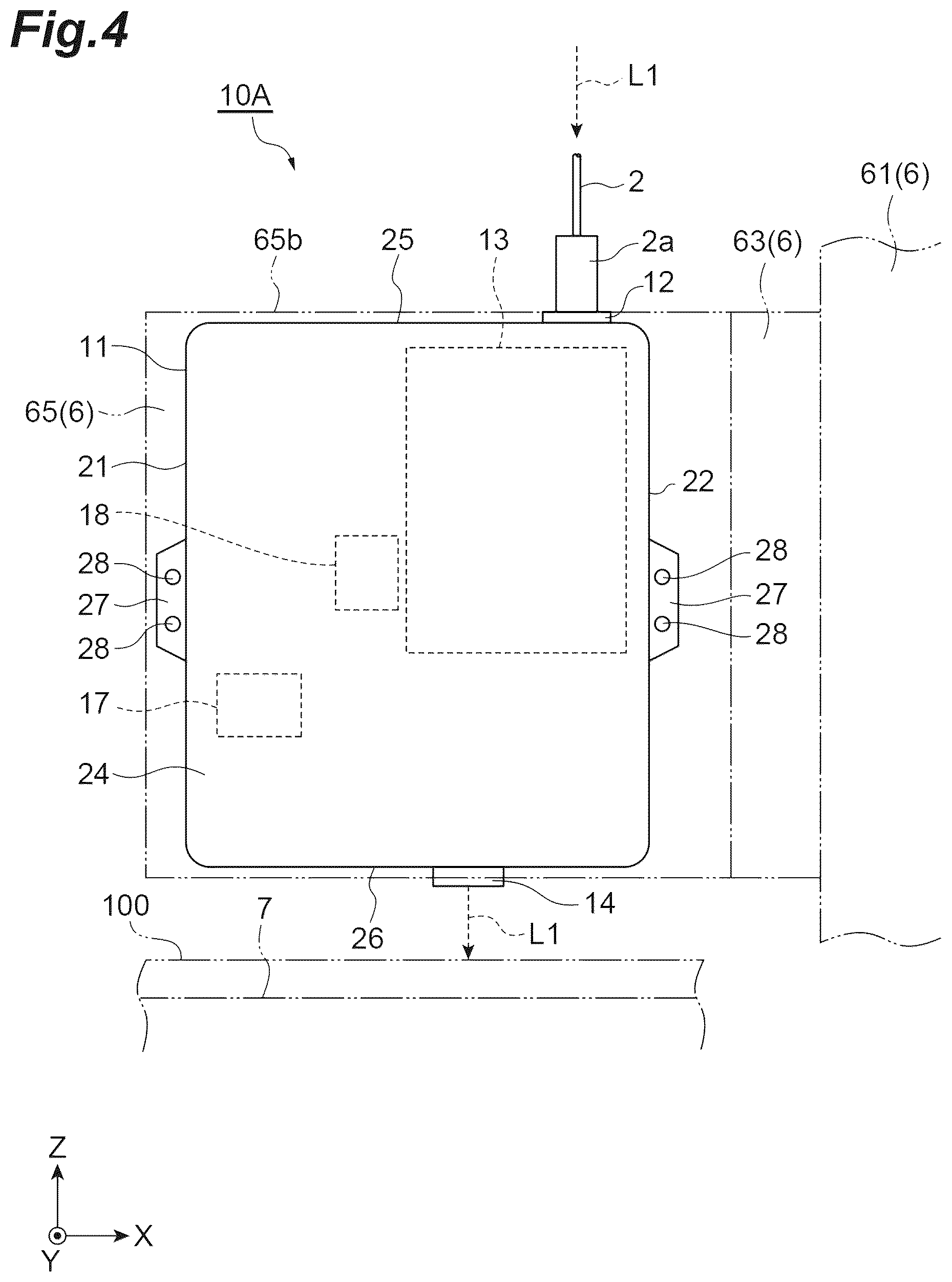Patent US12157187 Figure 4 – Laser machining device