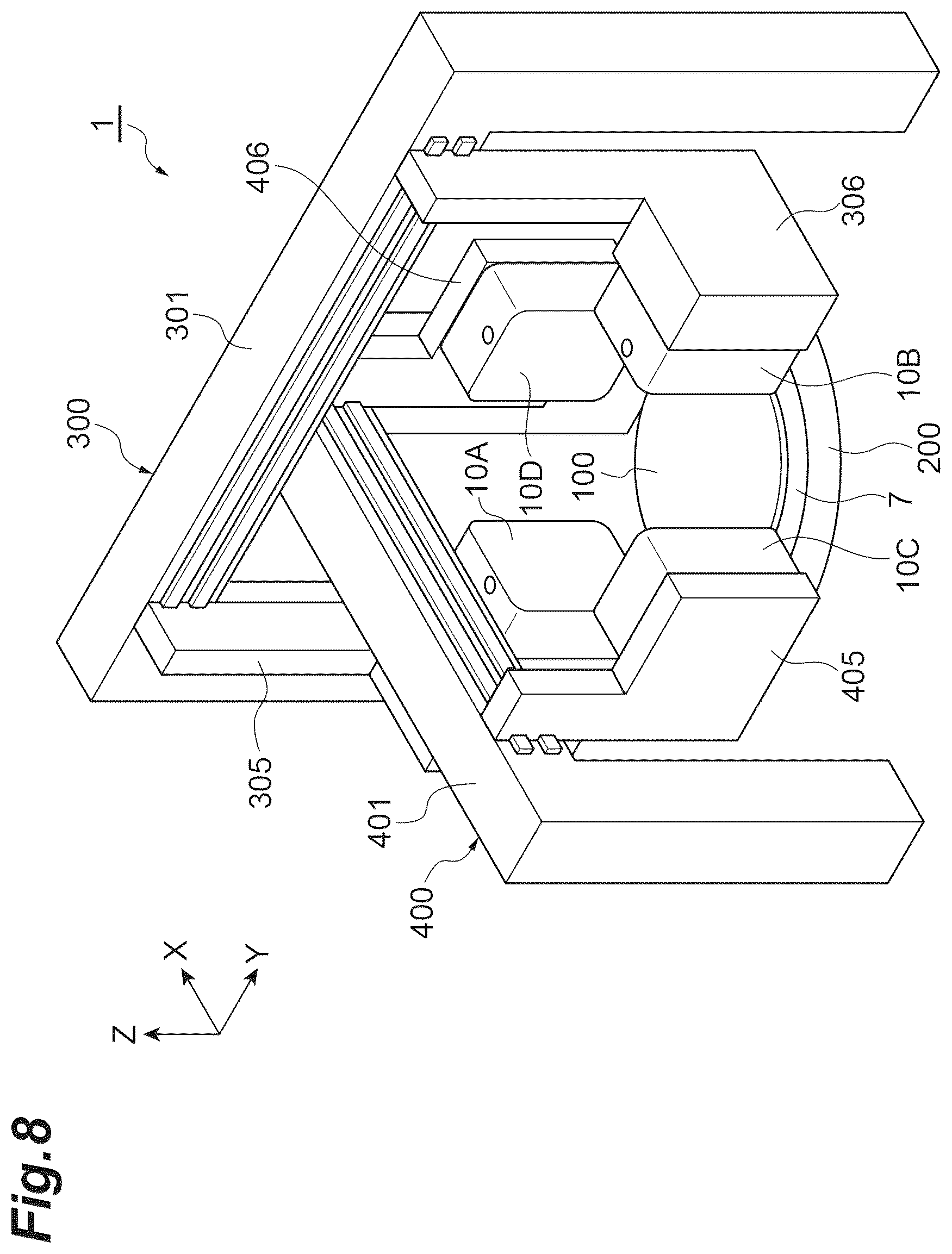 Patent US12157187 Figure 8 – Laser machining device