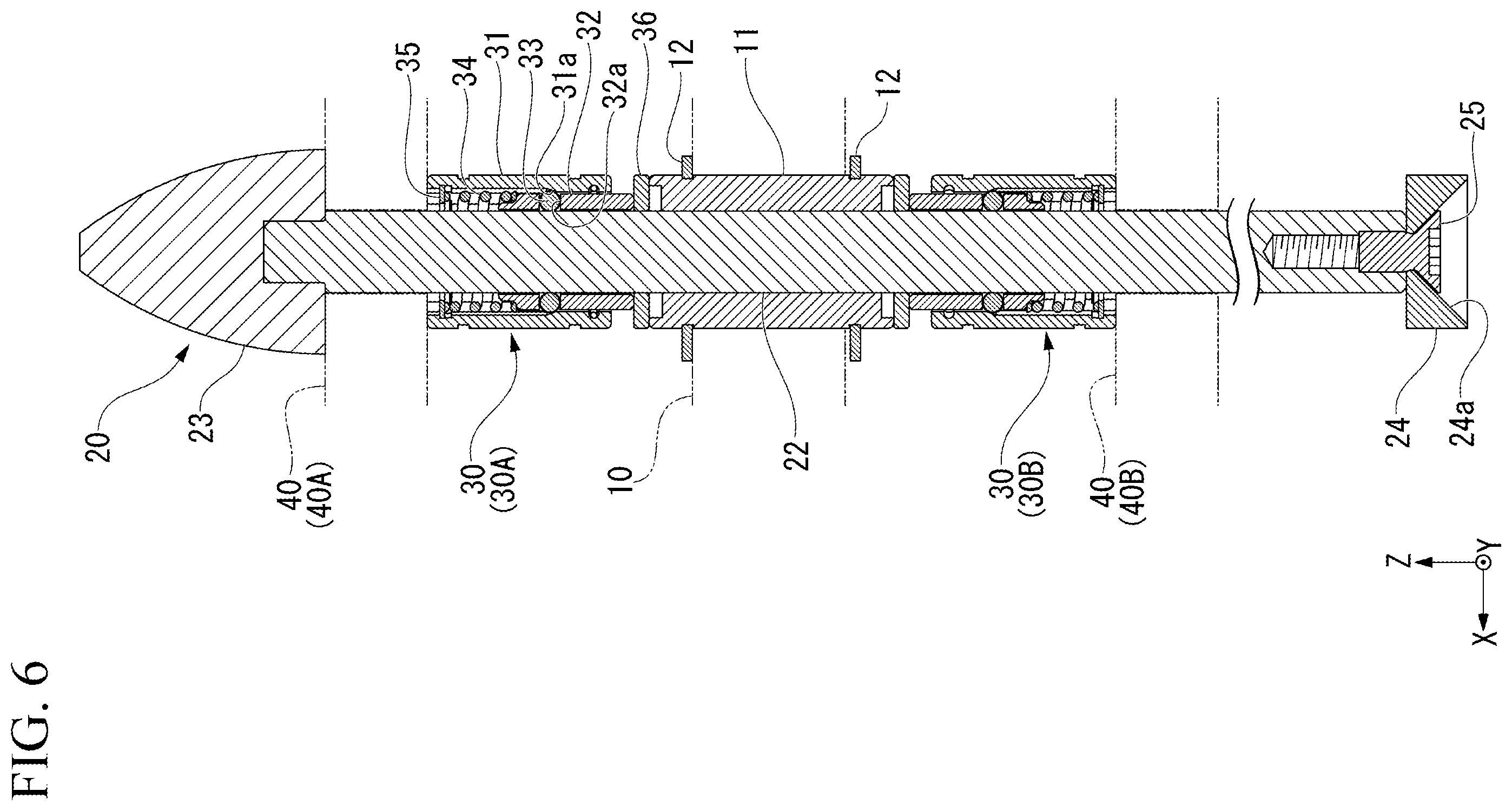 Patent US12157193 Figure 6 – Multi-product pallet device, control system for multi-product pallet device, displacement-restricting mechanism, and conforming mechanism