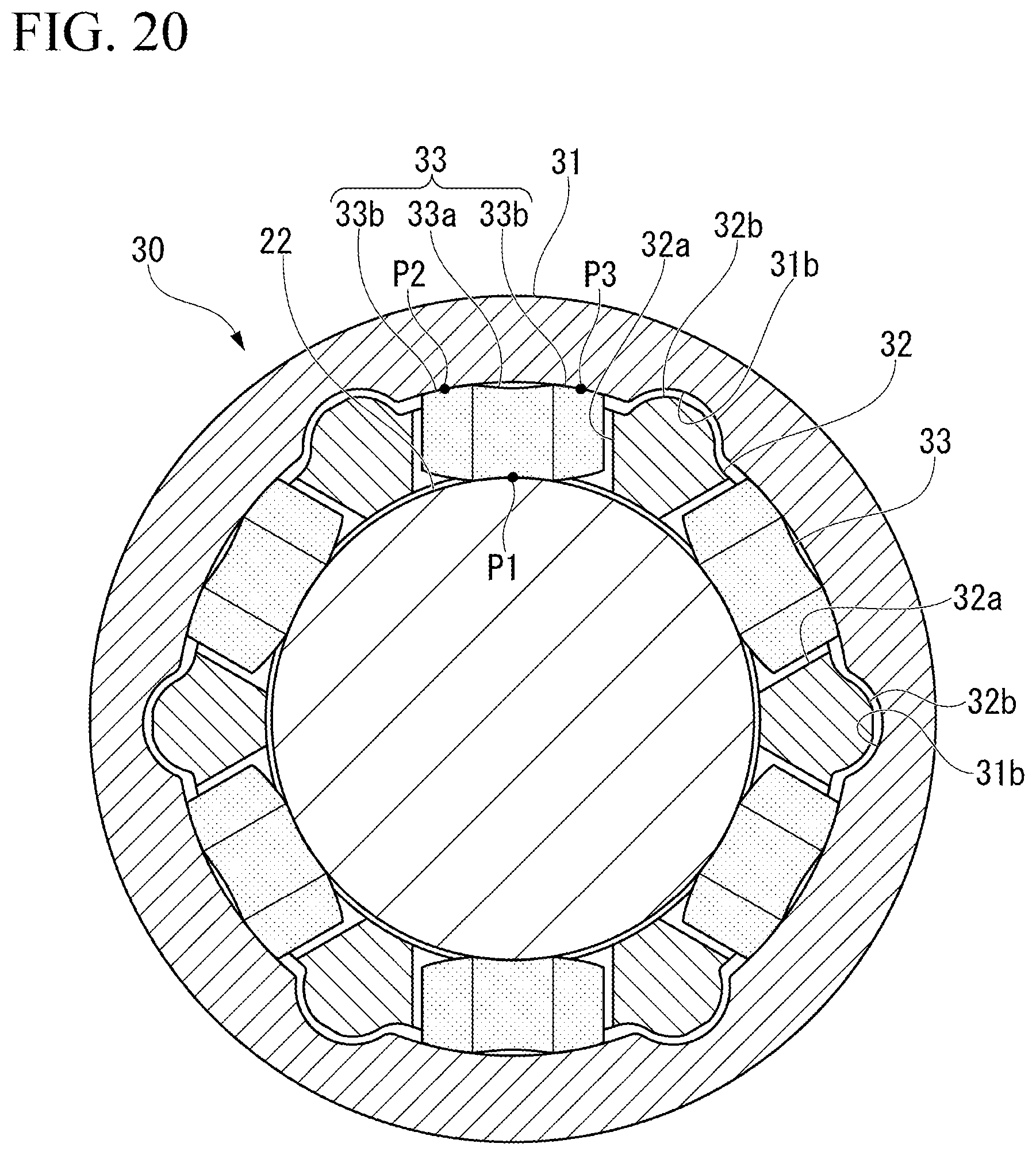 Patent US12157193 Figure 18 – Multi-product pallet device, control system for multi-product pallet device, displacement-restricting mechanism, and conforming mechanism