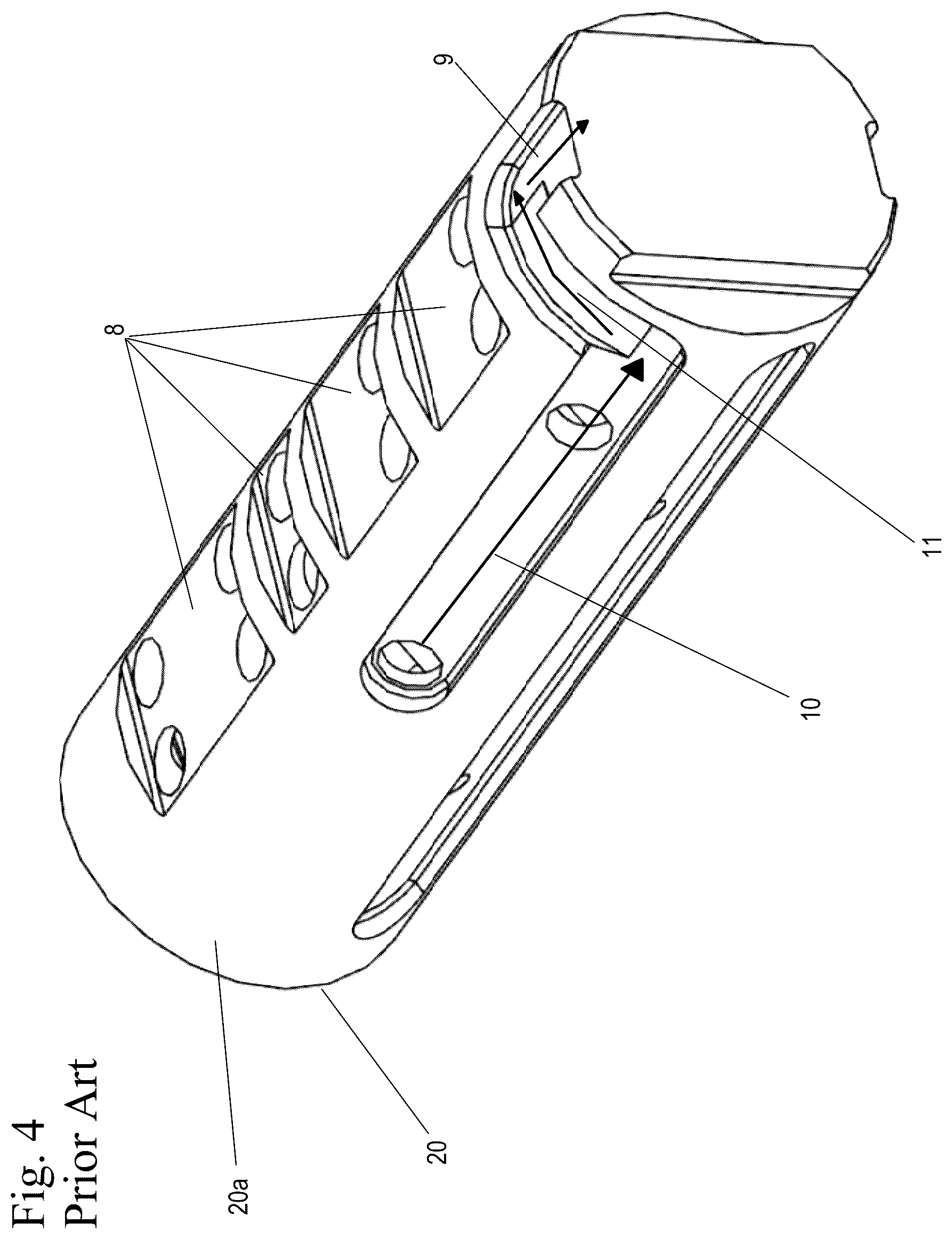 Patent US12157199 Figure 4 – Centerless grinding through the application of a helical twist to axial grooves