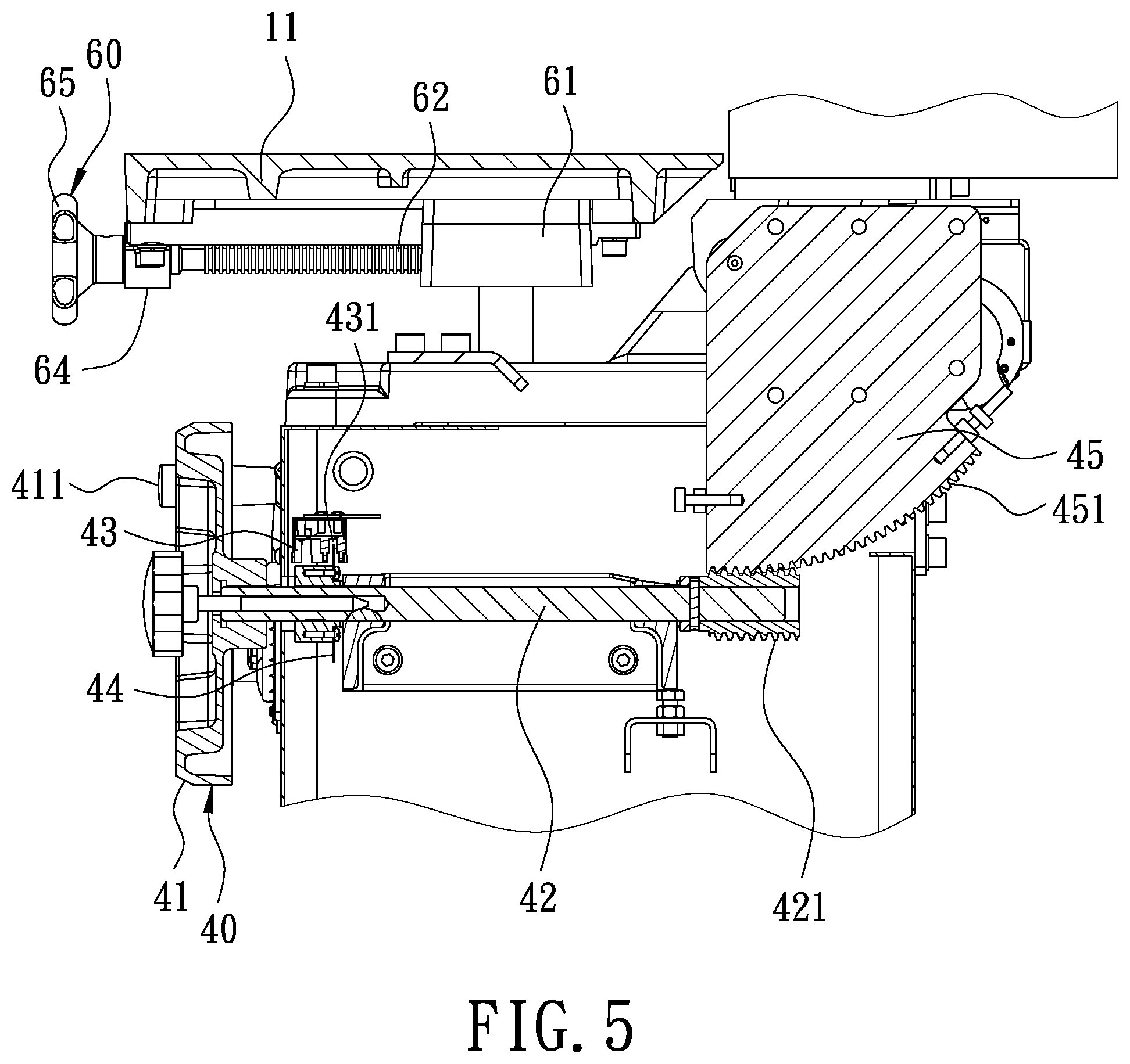 Patent US12157201 Figure 5 – Oscillating device of belt sander