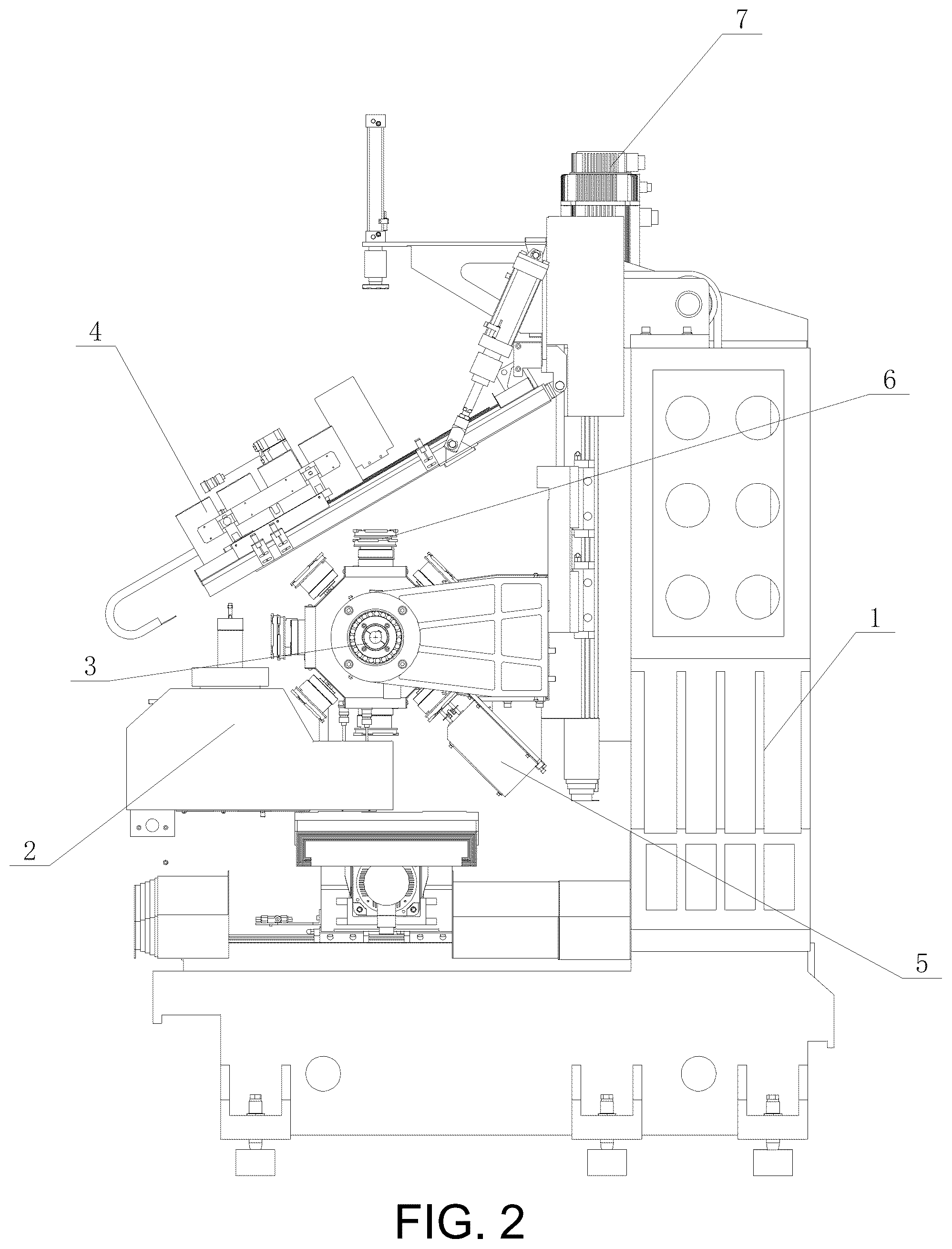 Patent US12157202 Figure 2 – Polishing machine with automatic feed and discharge function