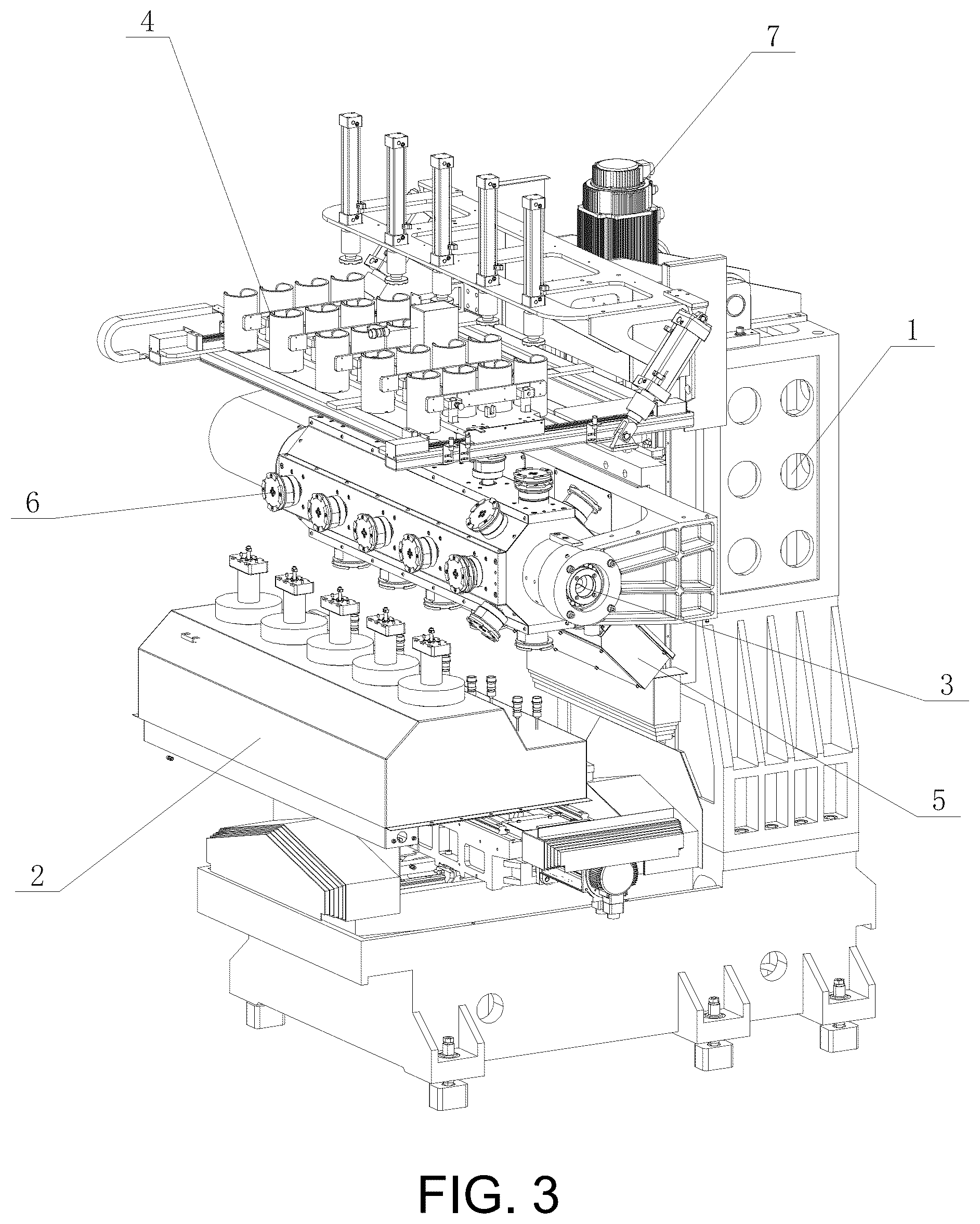 Patent US12157202 Figure 3 – Polishing machine with automatic feed and discharge function