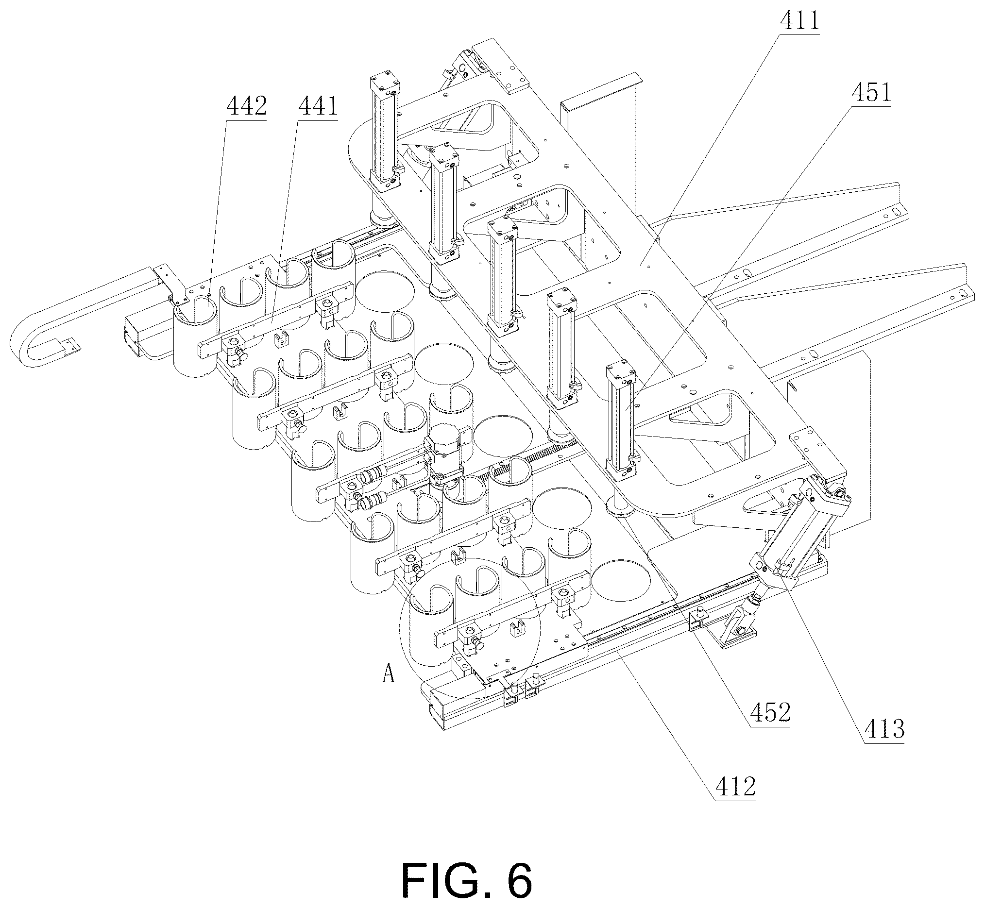 Patent US12157202 Figure 6 – Polishing machine with automatic feed and discharge function