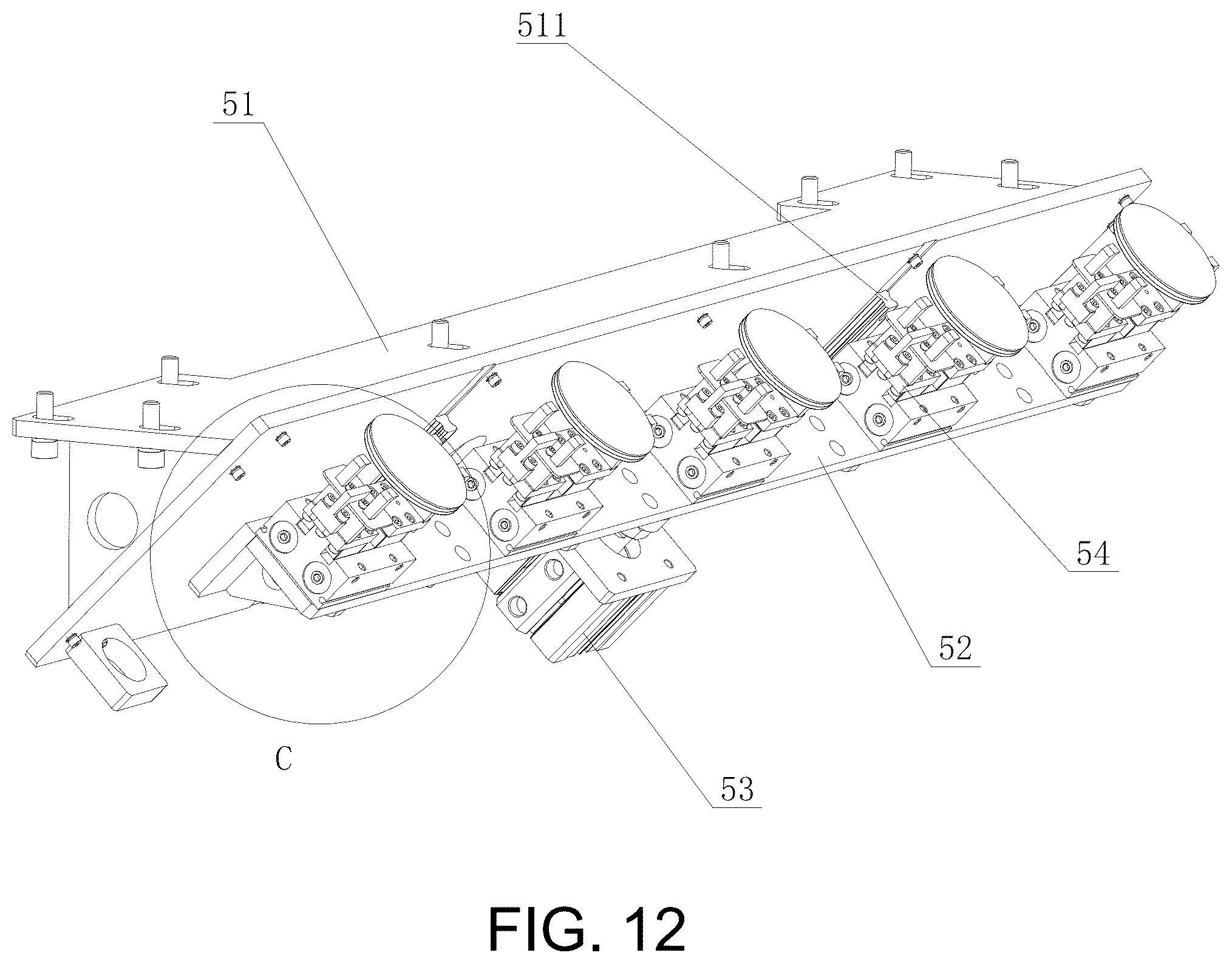 Patent US12157202 Figure 12 – Polishing machine with automatic feed and discharge function