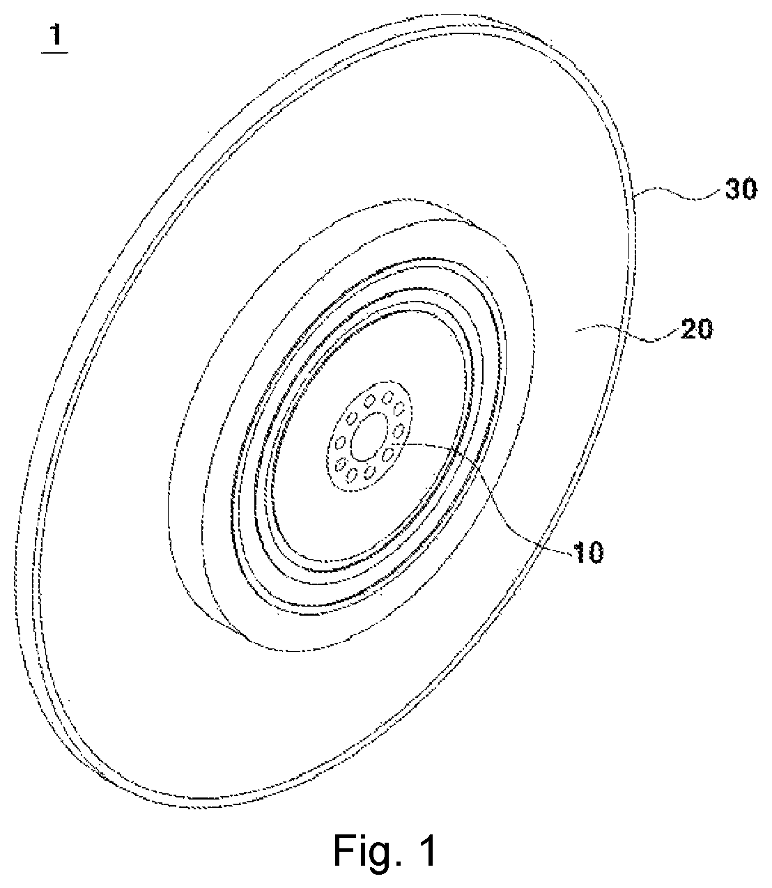 Patent US12157203 Figure 1 – Grinding wheel for grinding