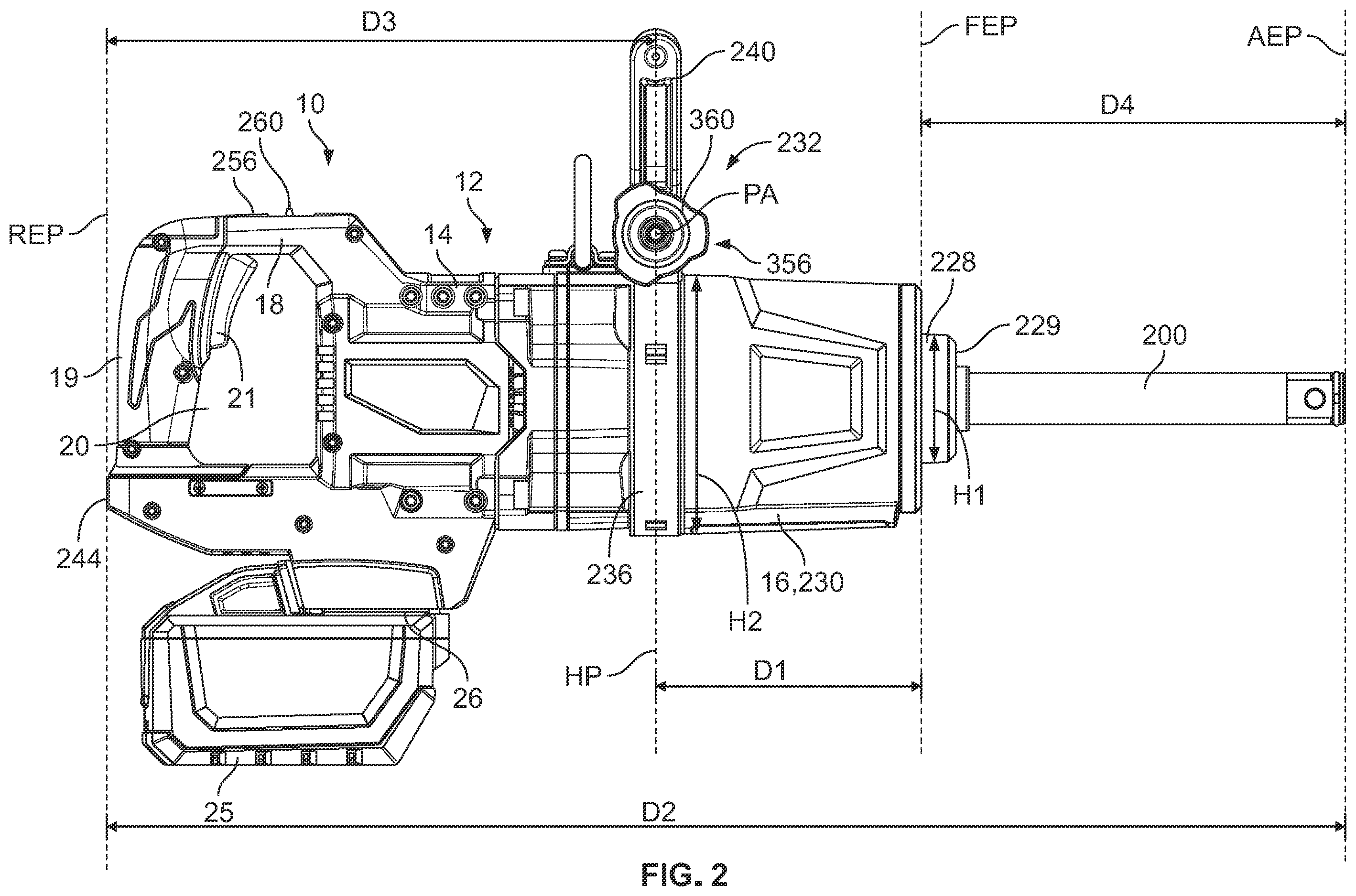 Patent US12157208 Figure 2 – Impact tool