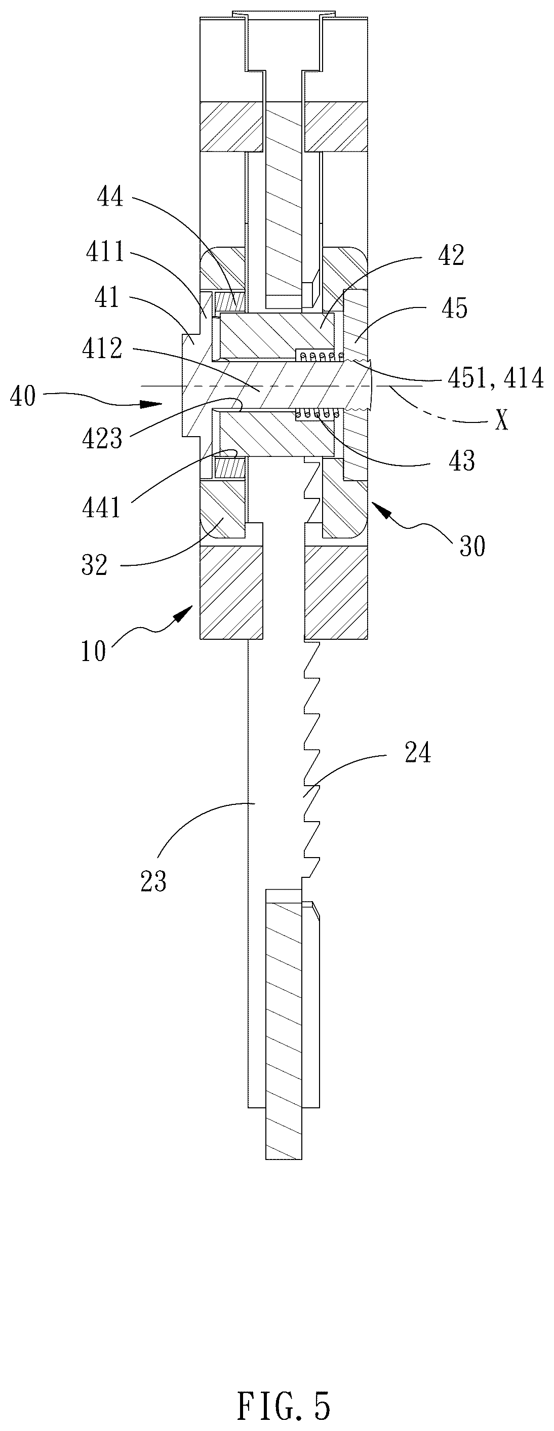 Patent US12157211 Figure 5 – Adjustable pliers with lever type positioning device