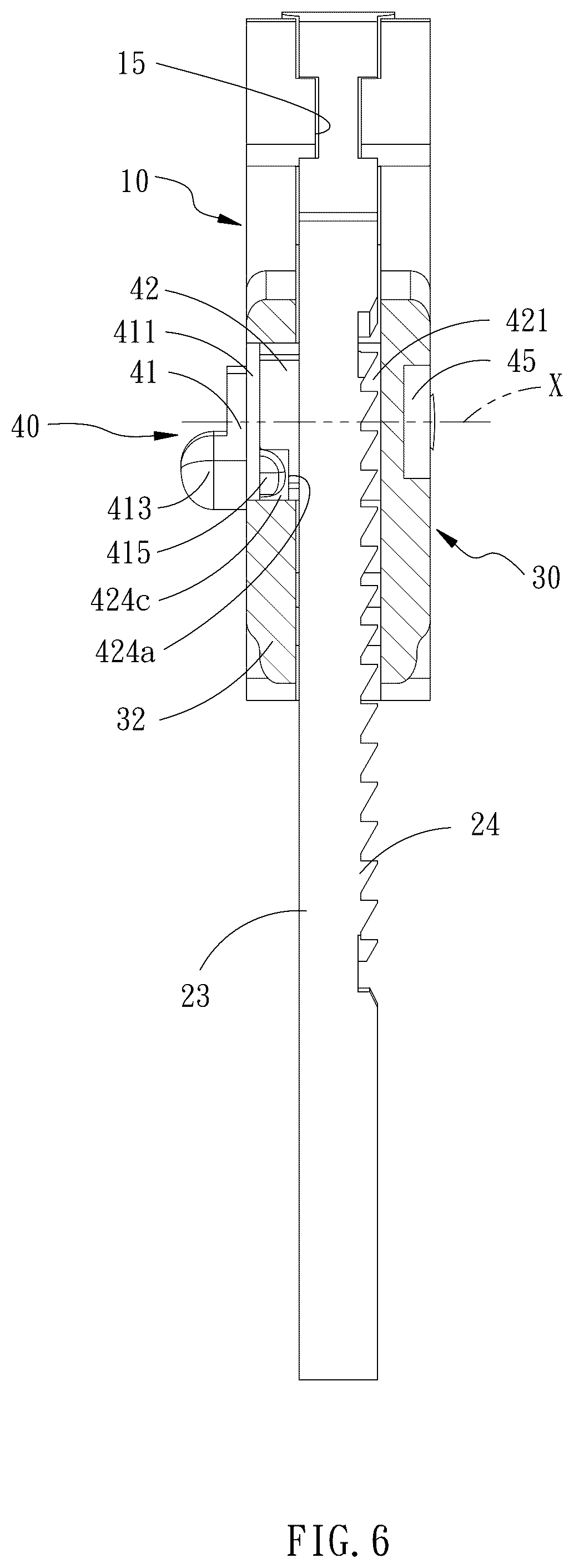 Patent US12157211 Figure 6 – Adjustable pliers with lever type positioning device