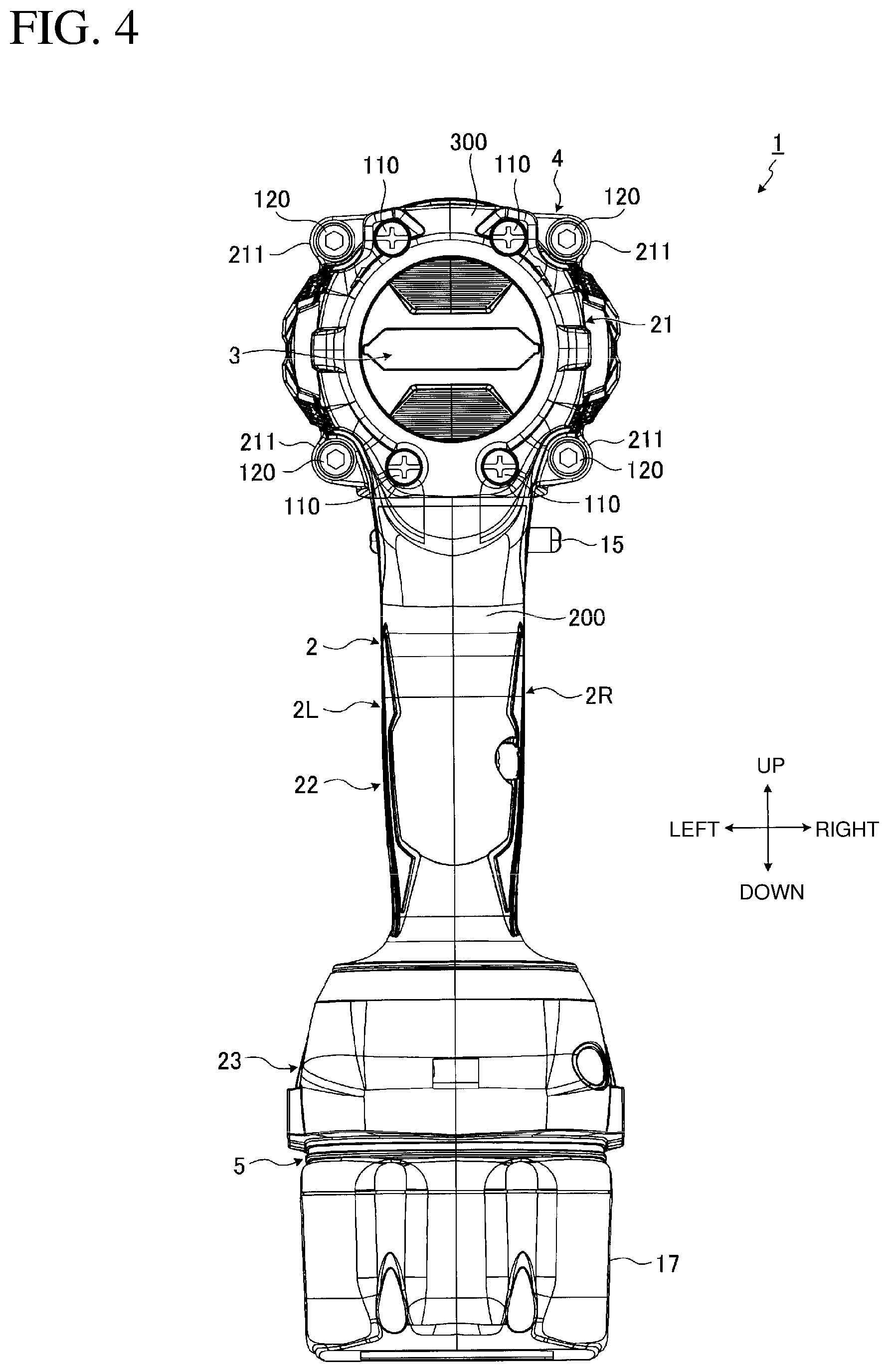Patent US12157218 Figure 4 – Power tool