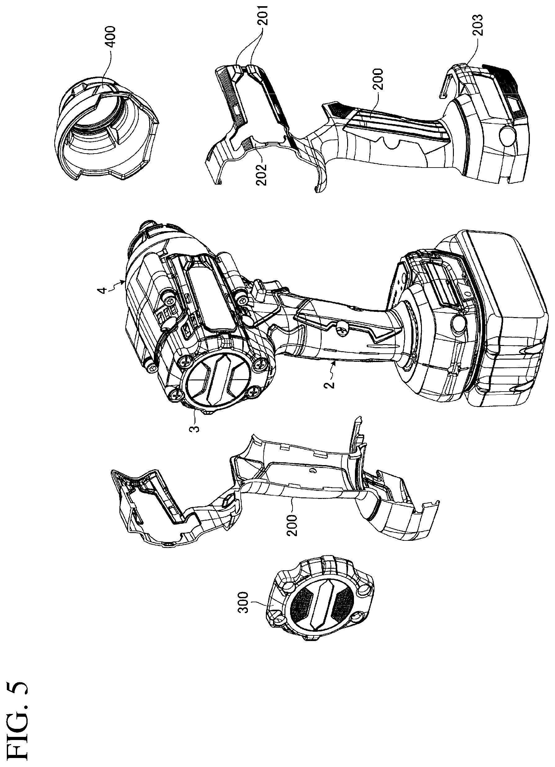 Patent US12157218 Figure 5 – Power tool