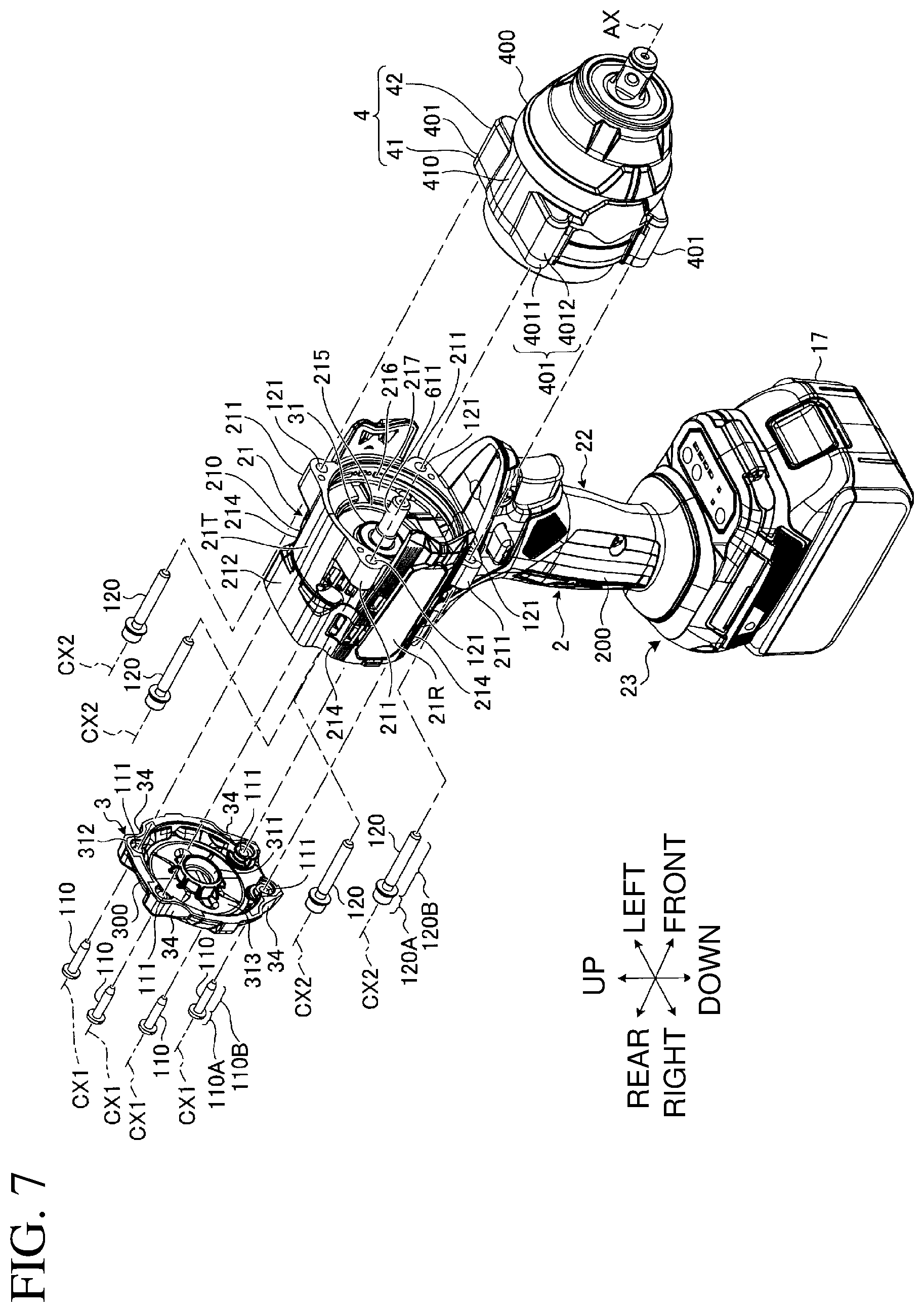 Patent US12157218 Figure 7 – Power tool