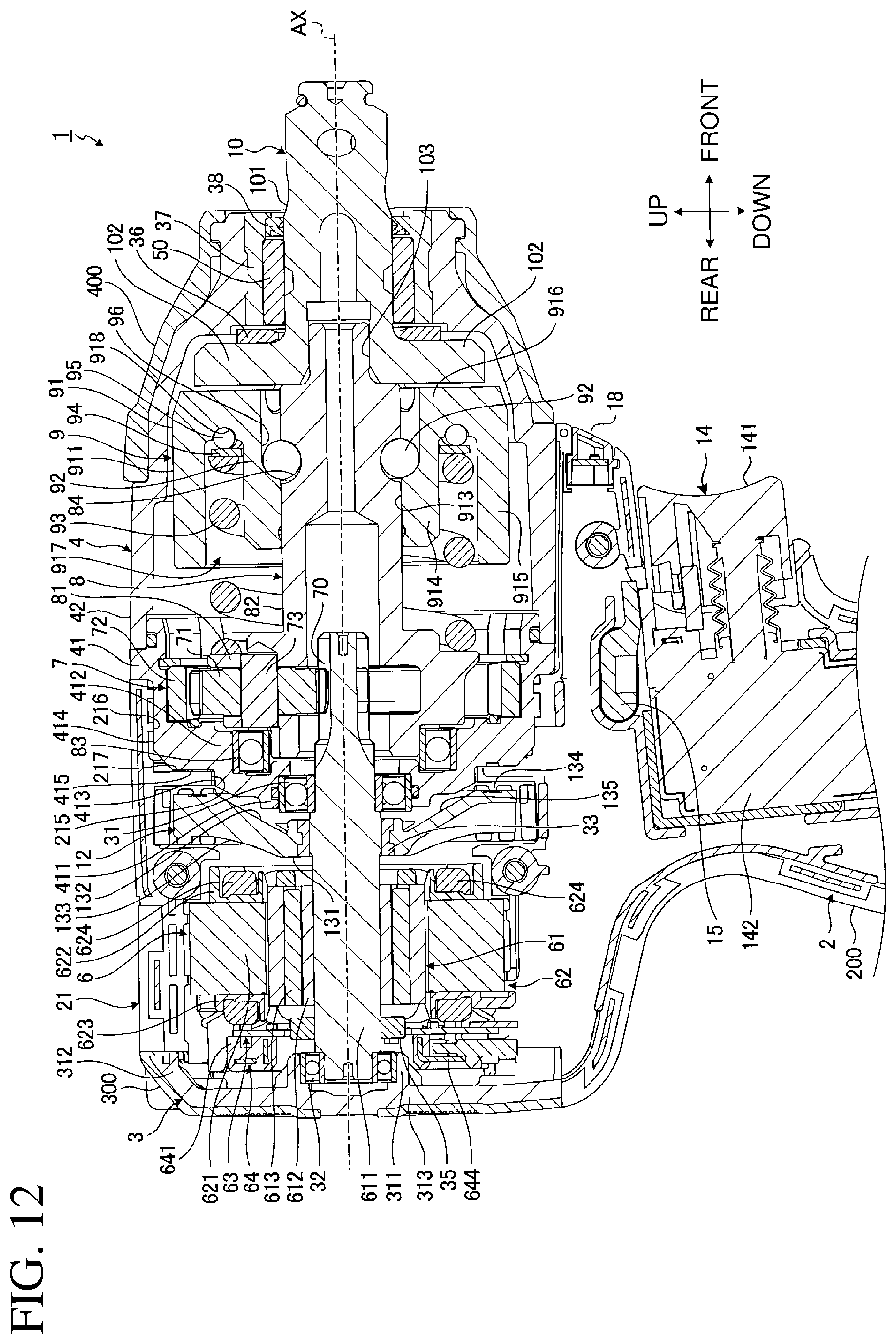 Patent US12157218 Figure 12 – Power tool