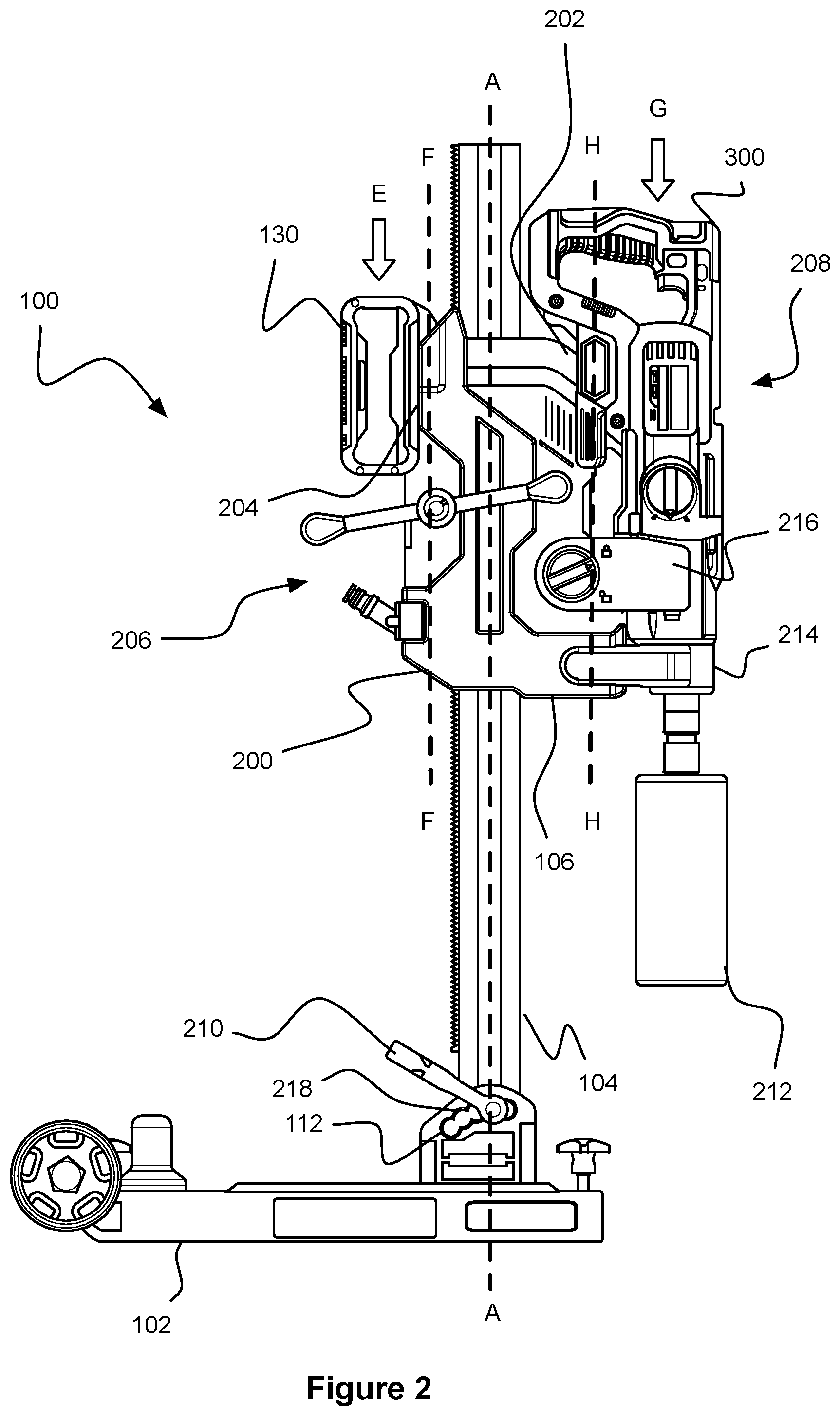 Patent US12157220 Figure 2 – Power tool stand