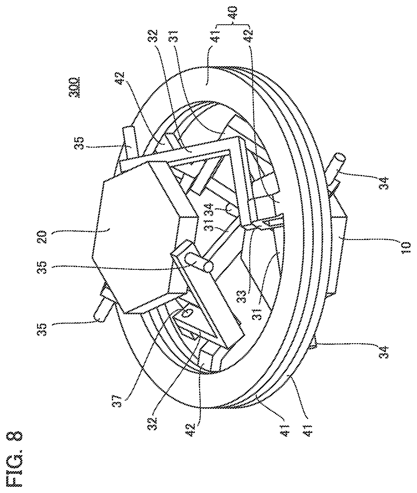Patent US12157224 Figure 8 – Spherical surface link mechanism, spherical surface link actuating device, link actuating device, and origin positioning method