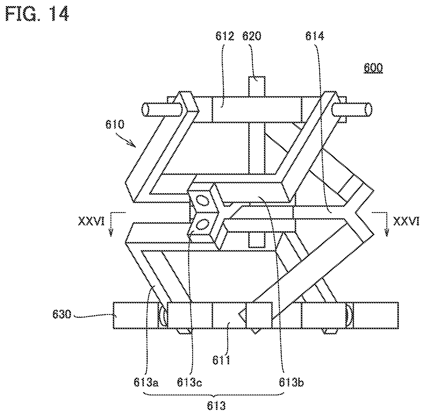 Patent US12157224 Figure 14 – Spherical surface link mechanism, spherical surface link actuating device, link actuating device, and origin positioning method