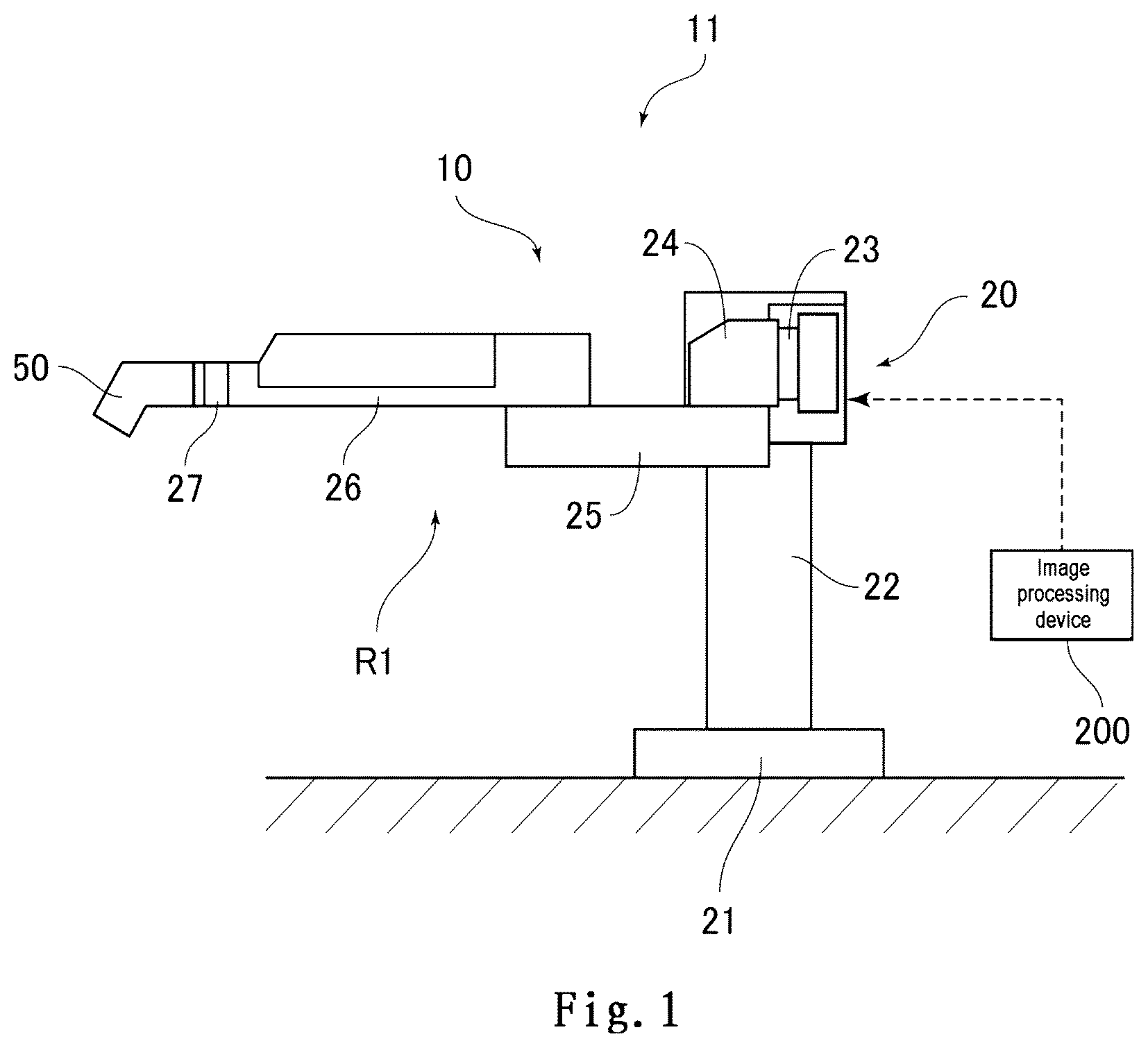 Patent US12157237 Figure 1 – Painting robot system and painting method