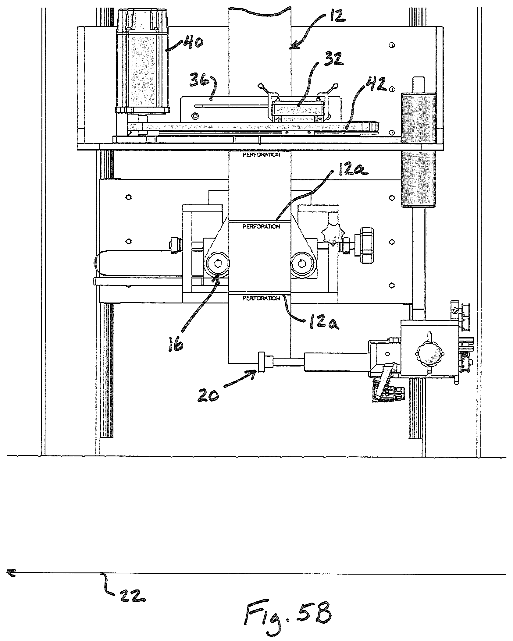 Patent US12157246 Figure 7 – Machine and method for applying tubular shrink sleeve material to objects