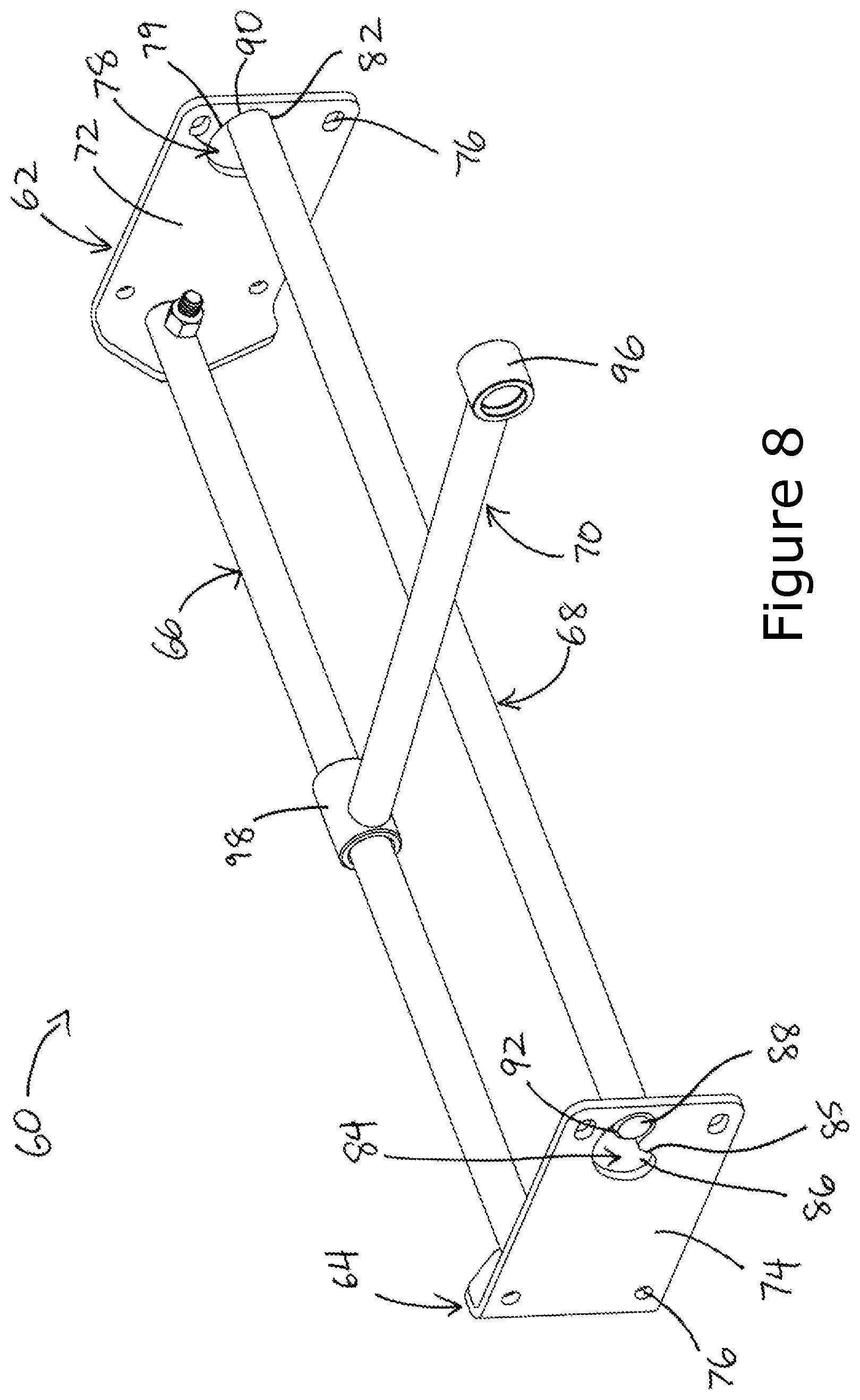 Patent US12157248 Figure 8 – Log dog and adjustable log dog set bar assembly