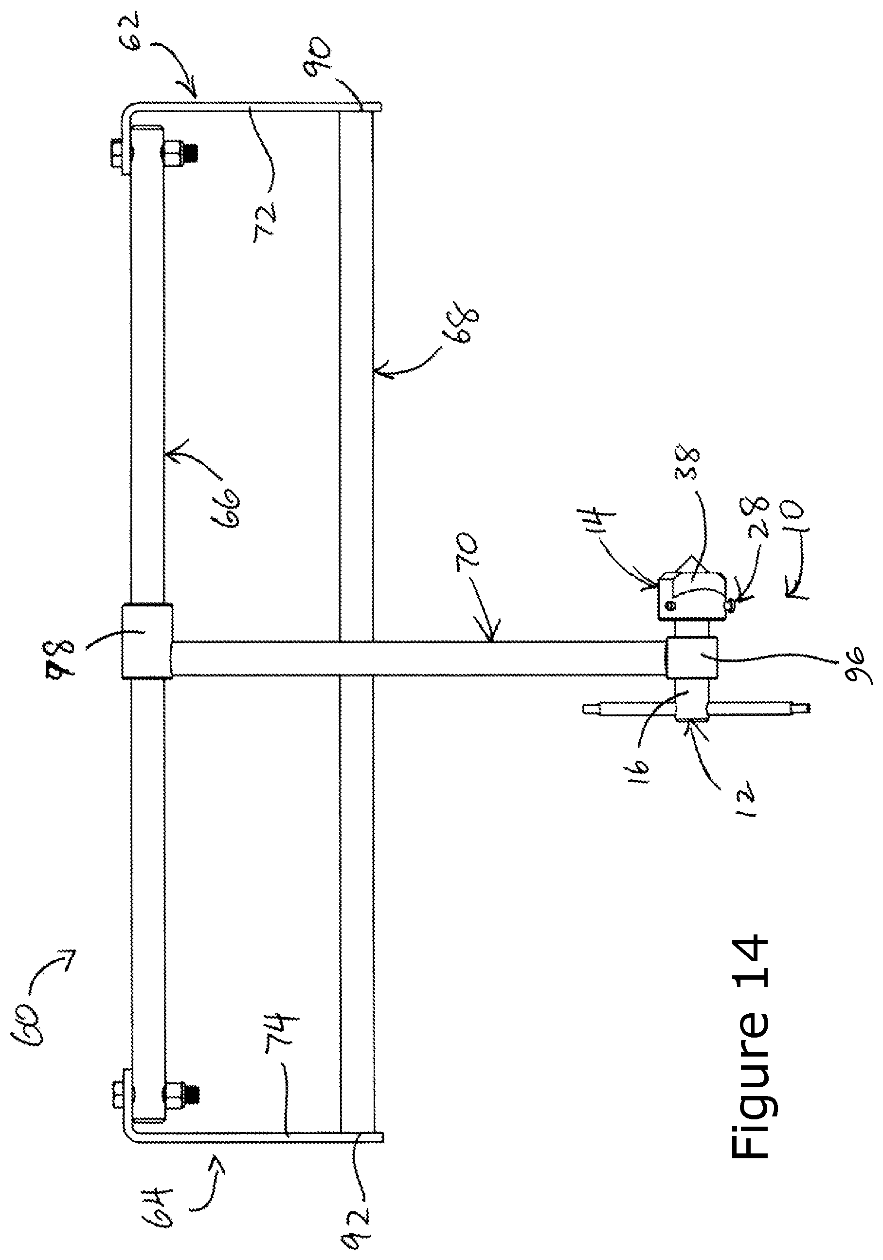 Patent US12157248 Figure 14 – Log dog and adjustable log dog set bar assembly