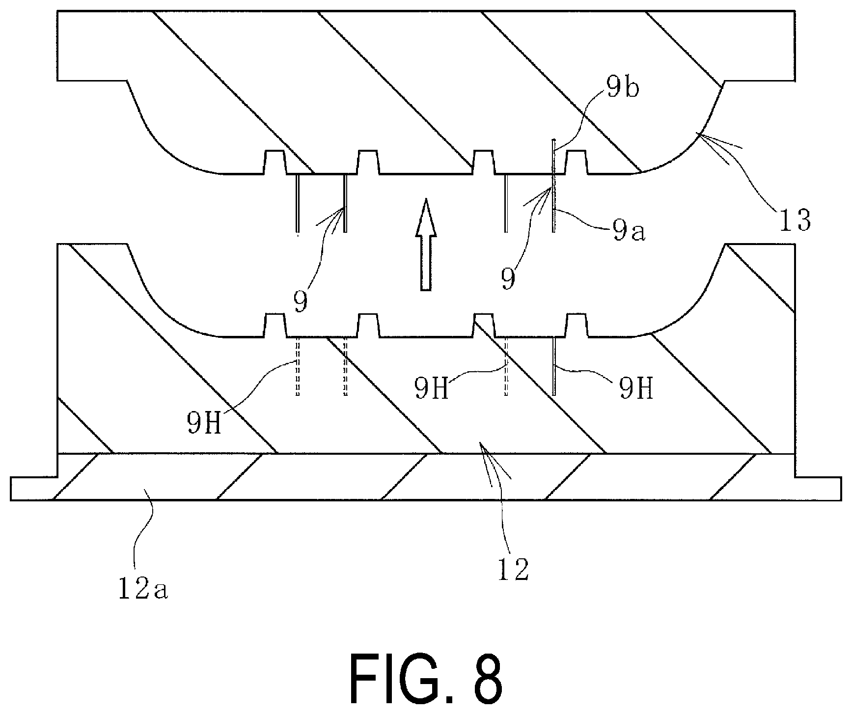 Patent US12157253 Figure 8 – Method for producing mold for tire vulcanization and maintenance method