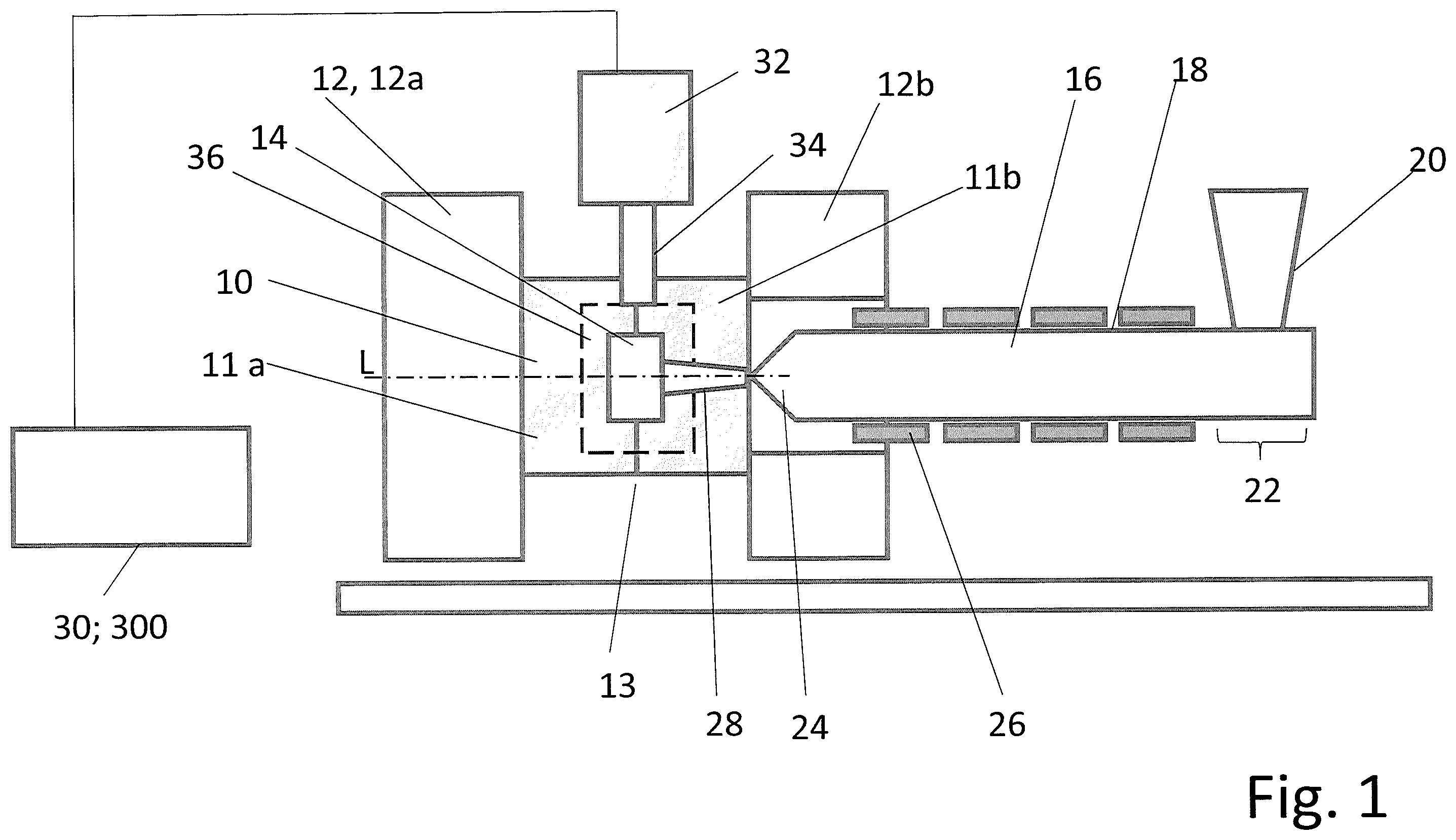 Patent US12157256 Figure 1 – Powder injection molding apparatus