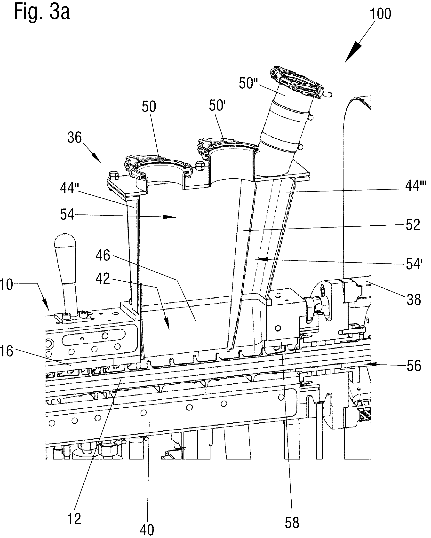Patent US12157261 Figure 4 – Mixing and plasticating machine having a filling device with a separating wall, where the filling device is arranged on a housing of the machine, and method related thereto