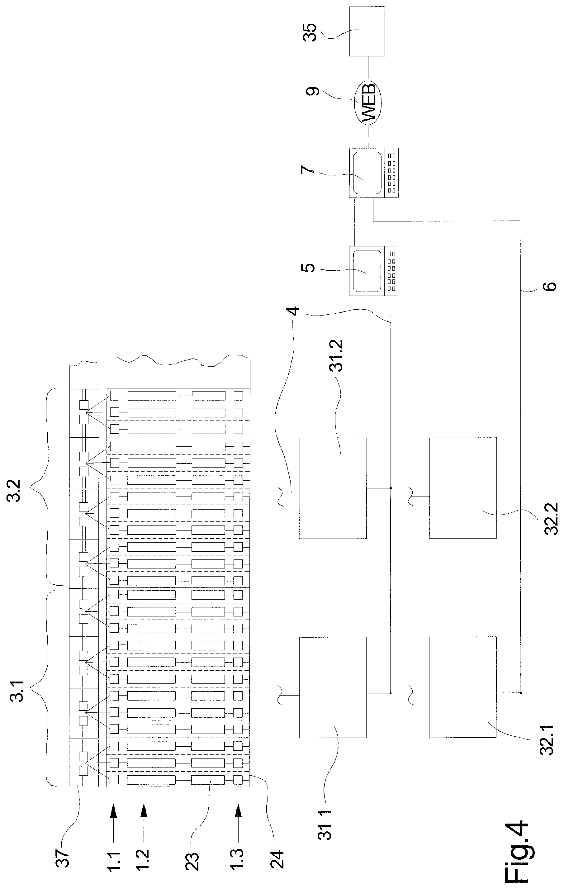 Patent US12157262 Figure 4 – Machine system for producing or treating synthetic threads