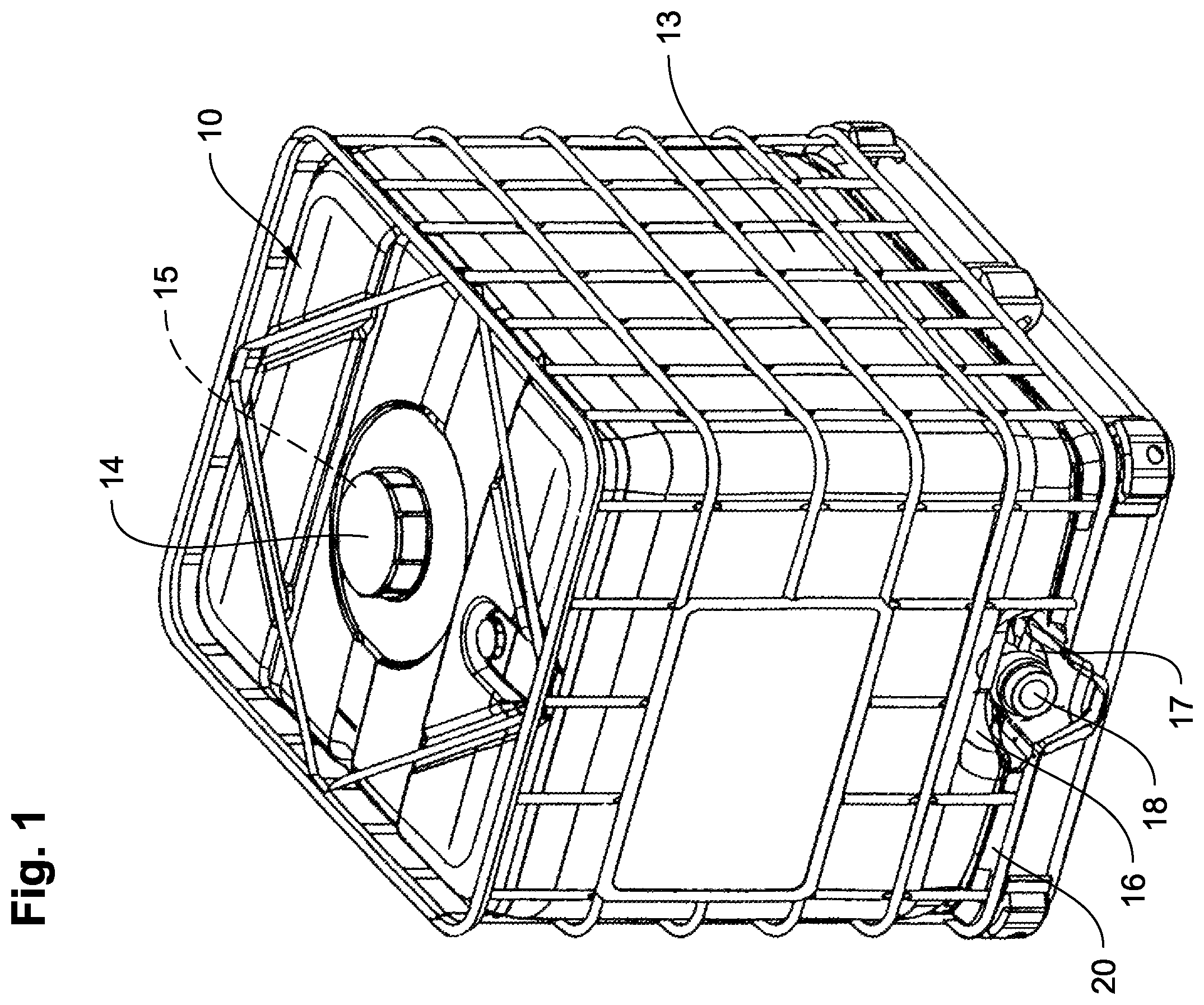 Patent US12157264 Figure 1 – Plastic container for fluids and method for producing a plastic container