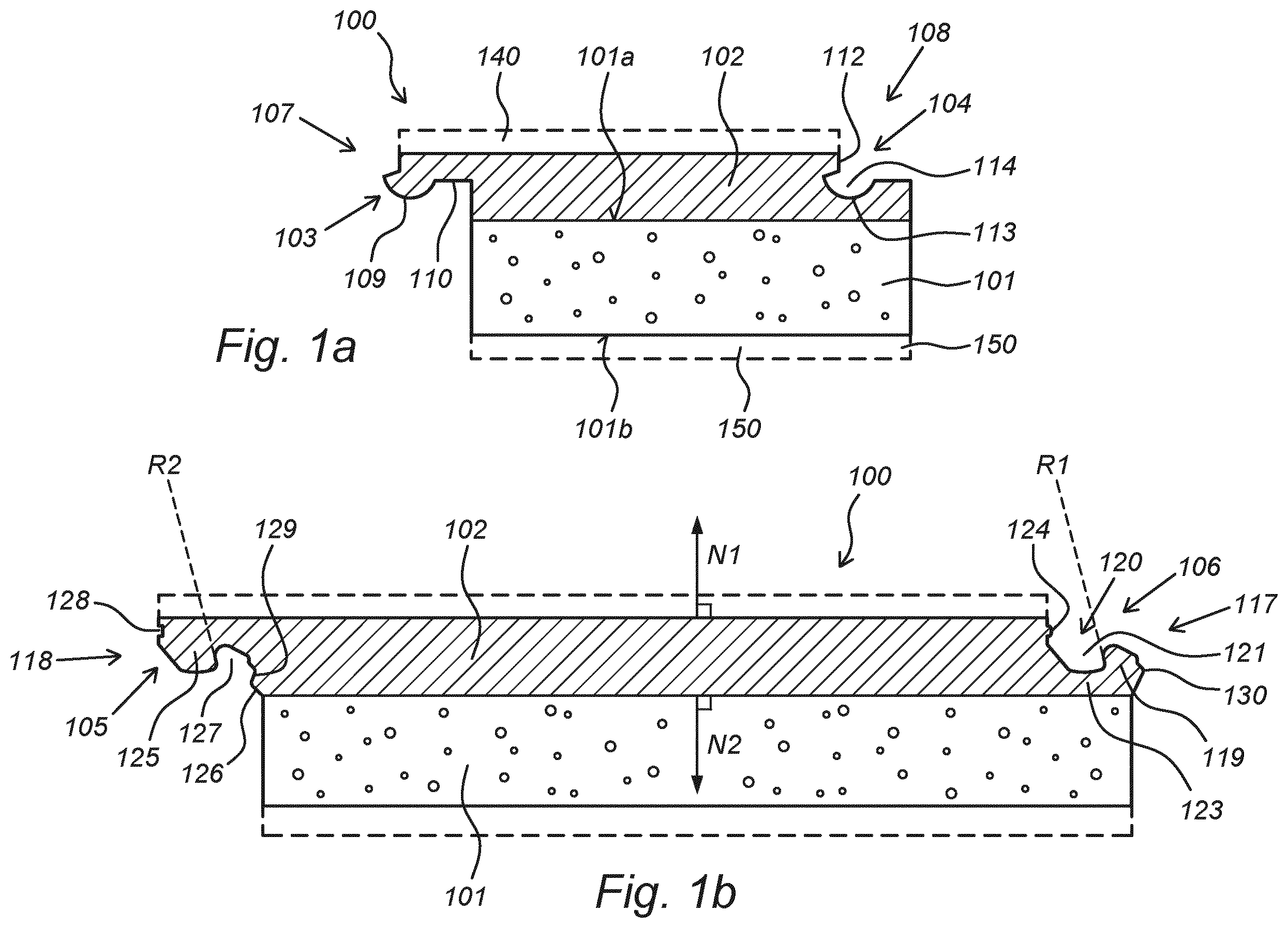 Patent US12157290 Figure 1 – Decorative panel and method of manufacturing a decorative panel