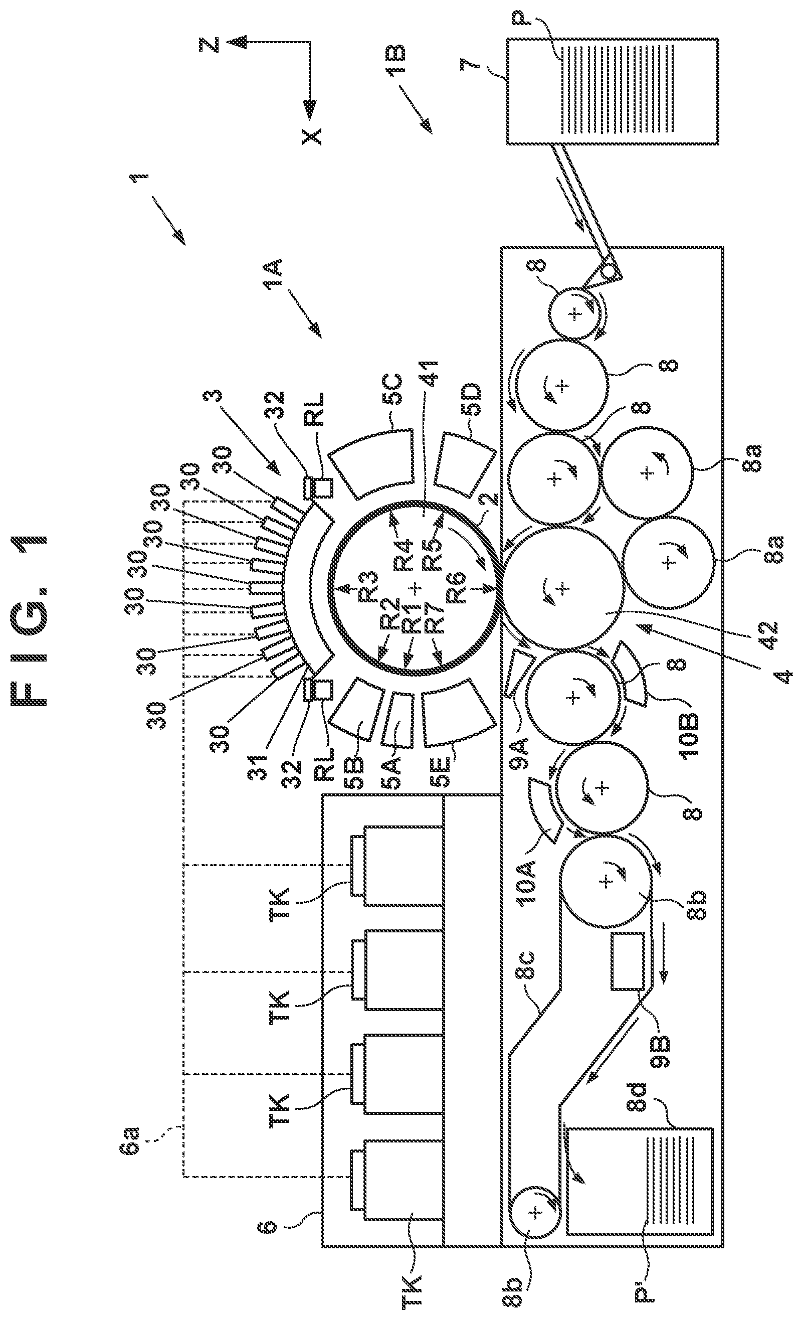 Patent US12157298 Figure 1 – Printing apparatus