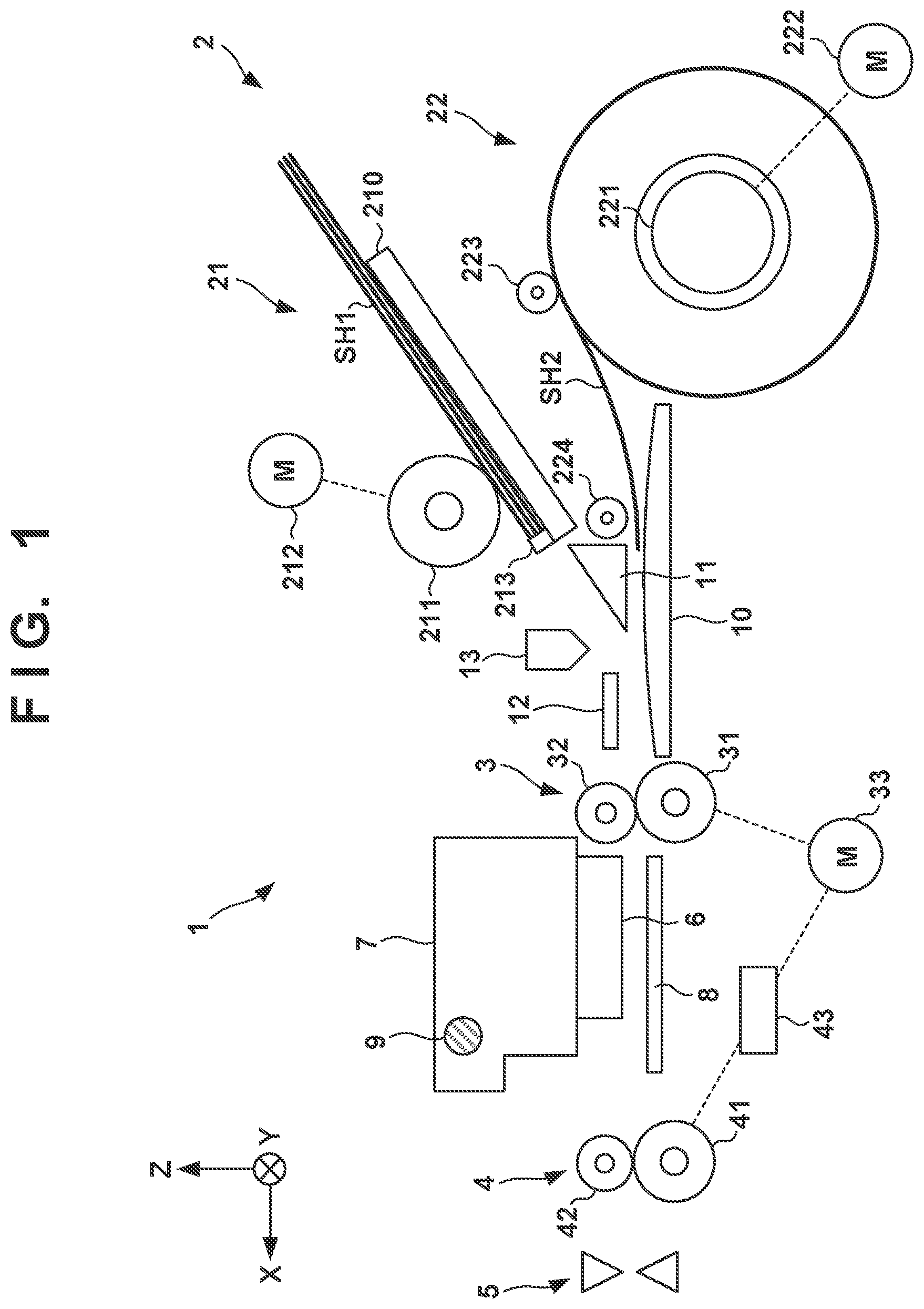 Patent US12157299 Figure 1 – Printing apparatus, printing method, and non-transitory computer-readable storage medium