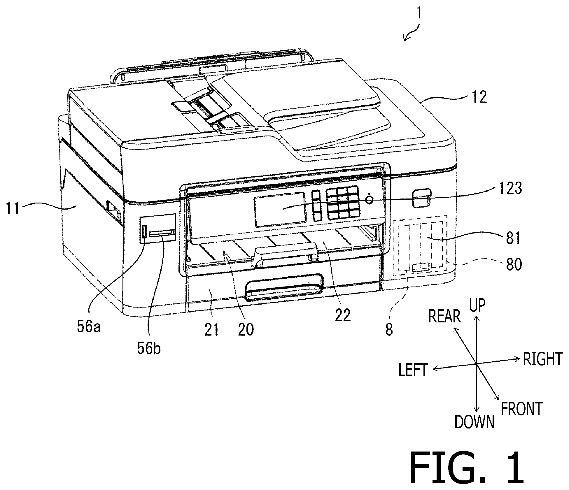 Patent US12157300 Figure 1 – Printing apparatus