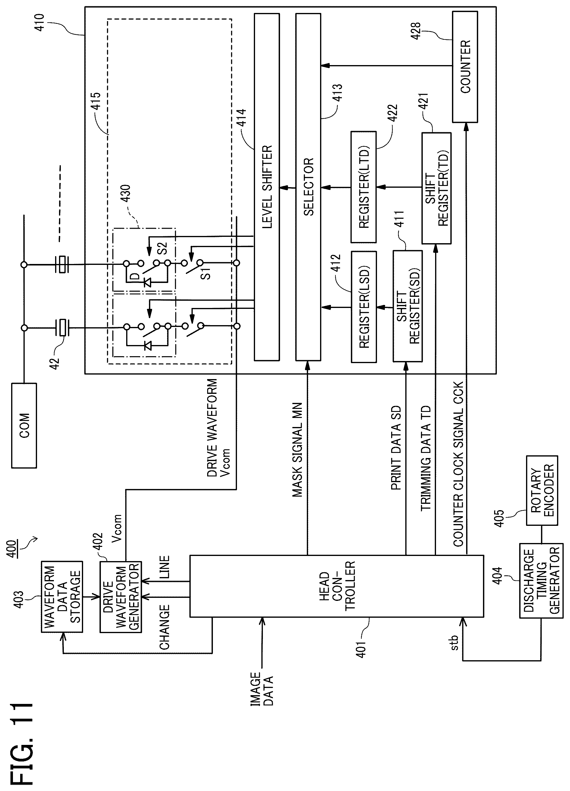 Patent US12157310 Figure 7 – Head drive controller and liquid discharge apparatus