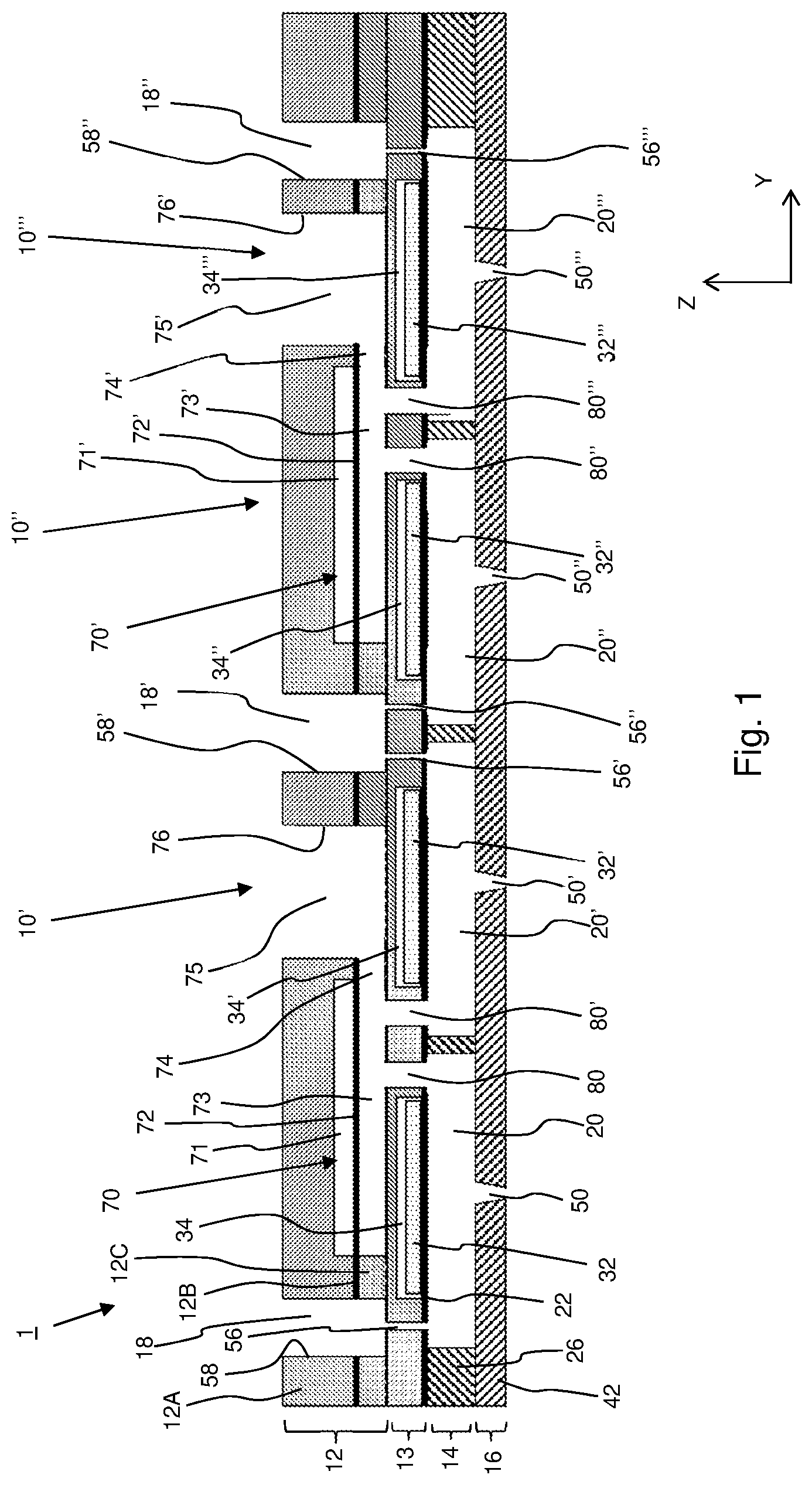 Patent US12157313 Figure 1 – Inkjet print head with continuous flow and pressure pulse dampening
