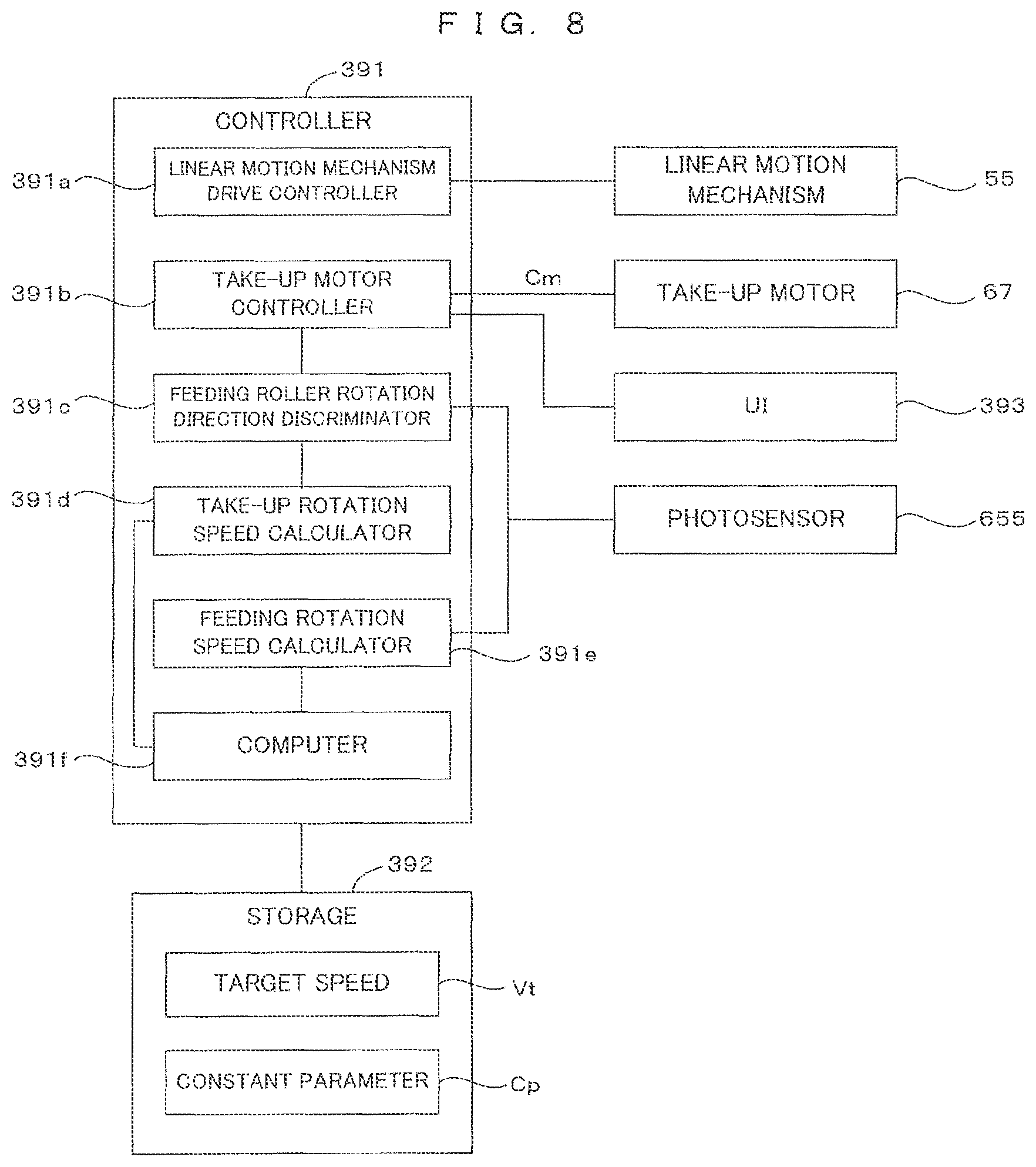 Patent US12157317 Figure 8 – Cleaning unit, printing apparatus and roll diameter acquisition method