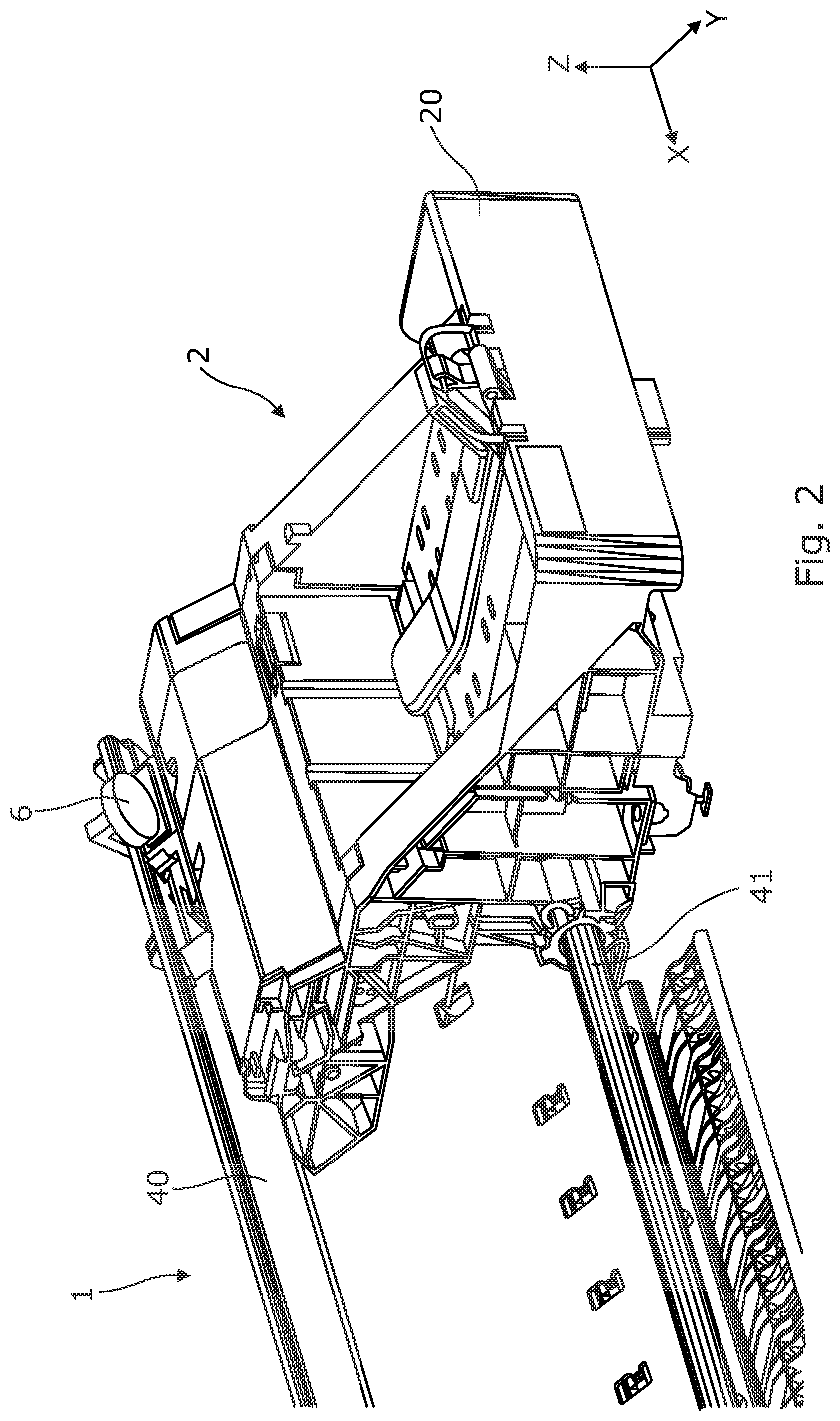 Patent US12157323 Figure 2 – Lubrication for carriage beam arrangements