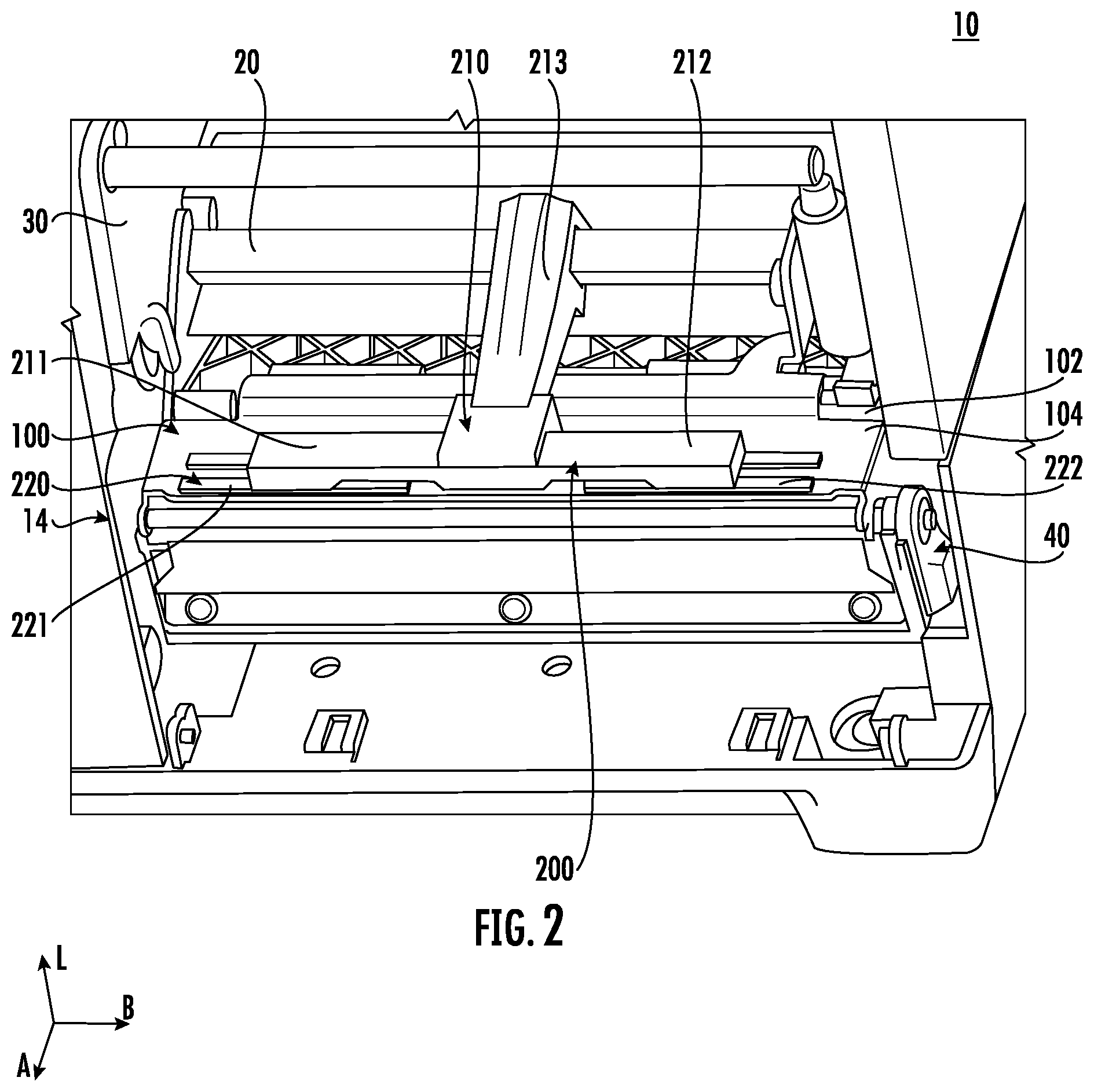 Patent US12157324 Figure 2 – Printhead pressure arm assembly for a printing apparatus