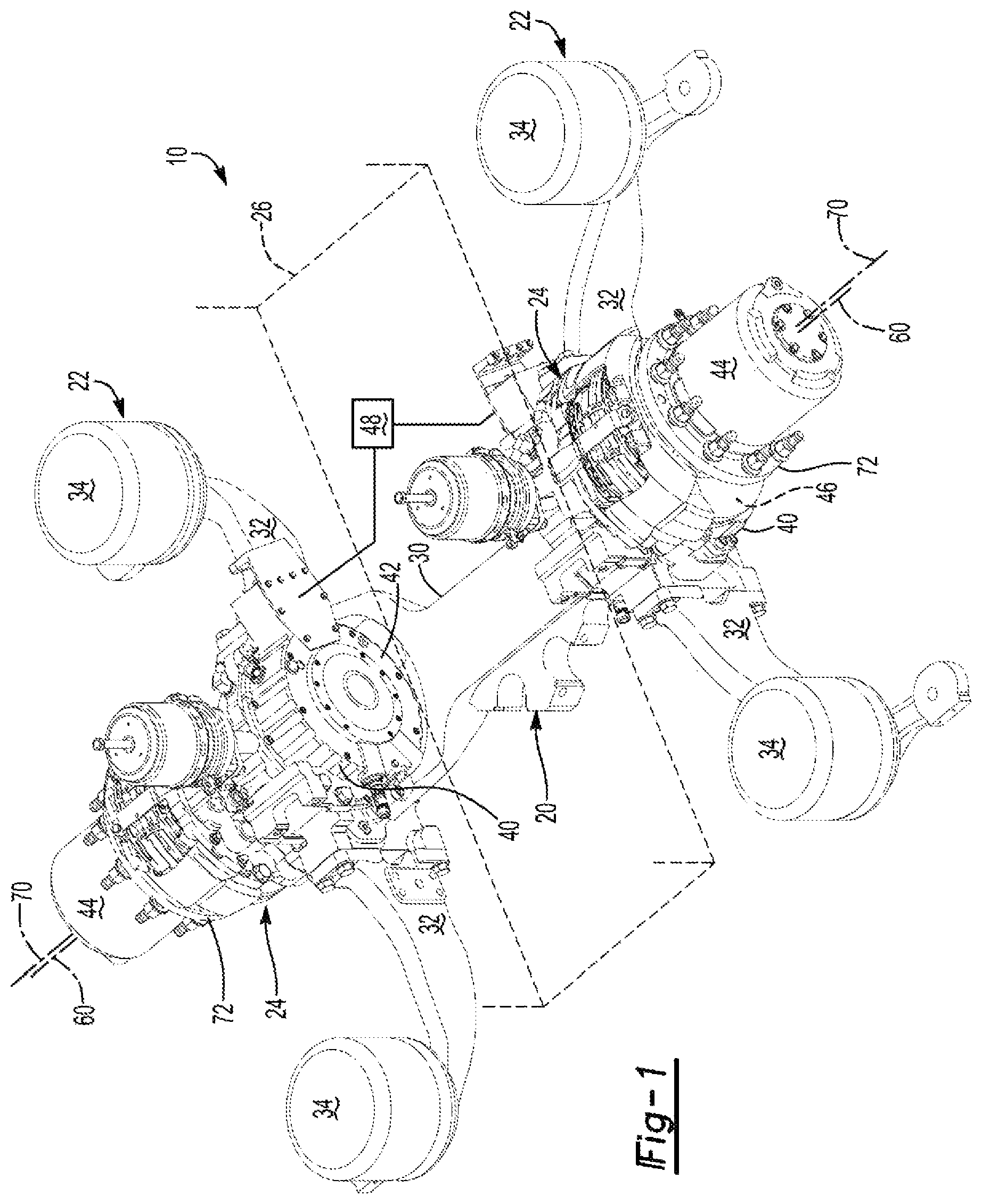 Patent US12157335 Figure 1 – Axle assembly