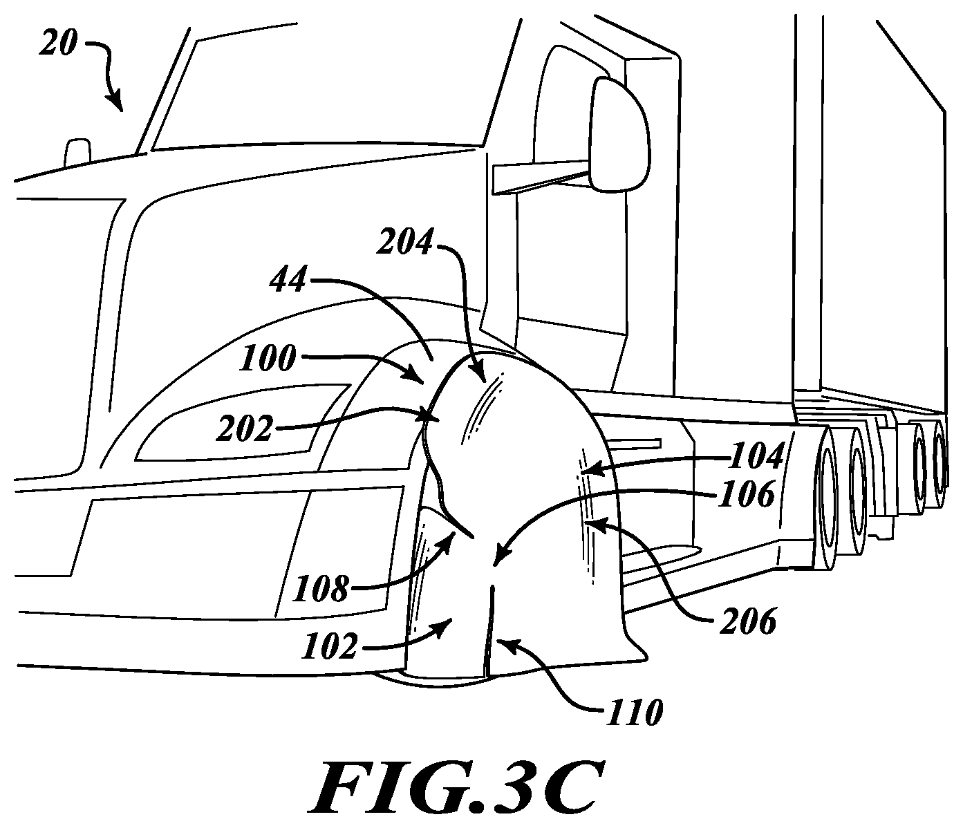 Patent US12157336 Figure 5 – Floating wheel cover