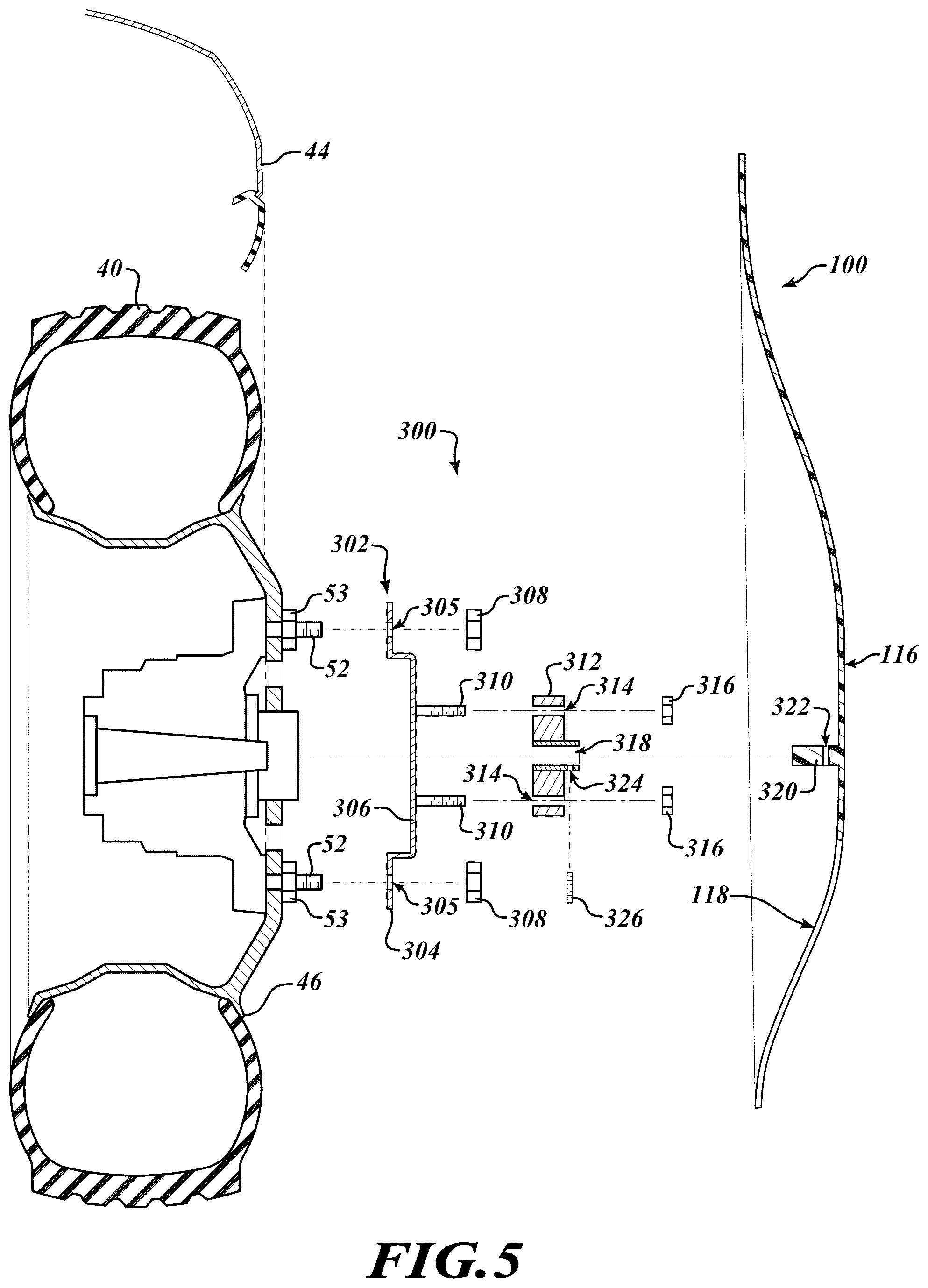 Patent US12157336 Figure 8 – Floating wheel cover