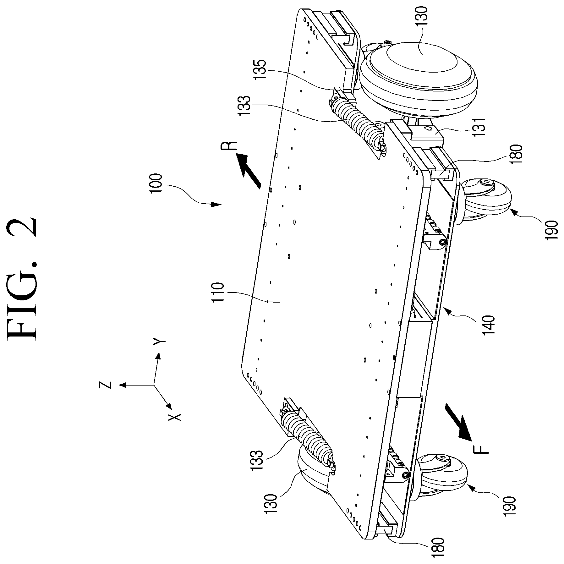 Patent US12157343 Figure 2 – Driving robot device