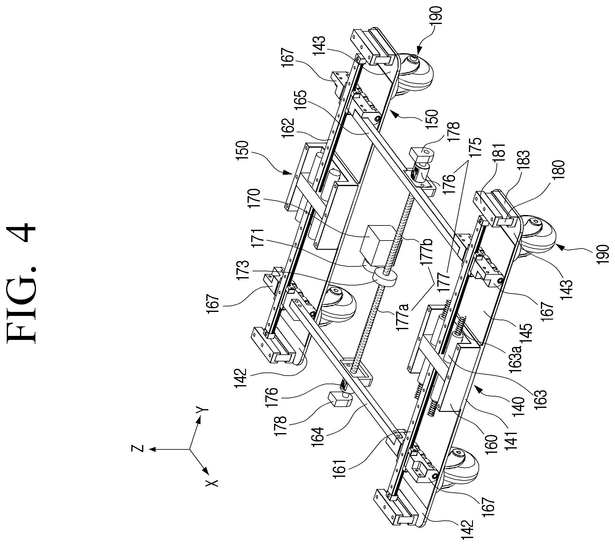 Patent US12157343 Figure 4 – Driving robot device