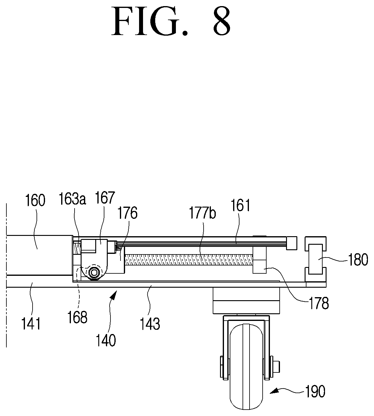 Patent US12157343 Figure 8 – Driving robot device