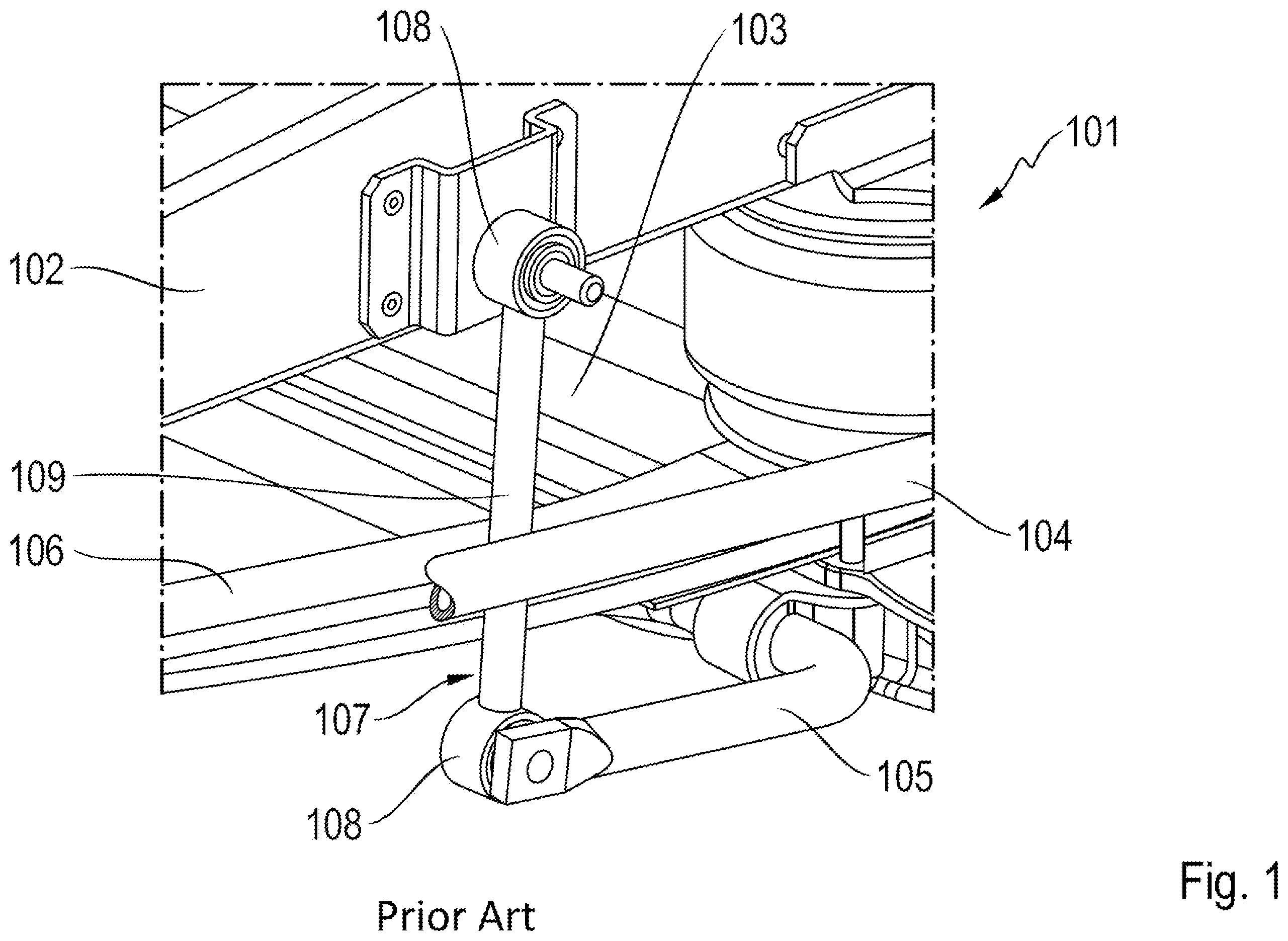 Patent US12157344 Figure 1 – Load introduction element for a chassis component, method for producing a load introduction element, and chassis component