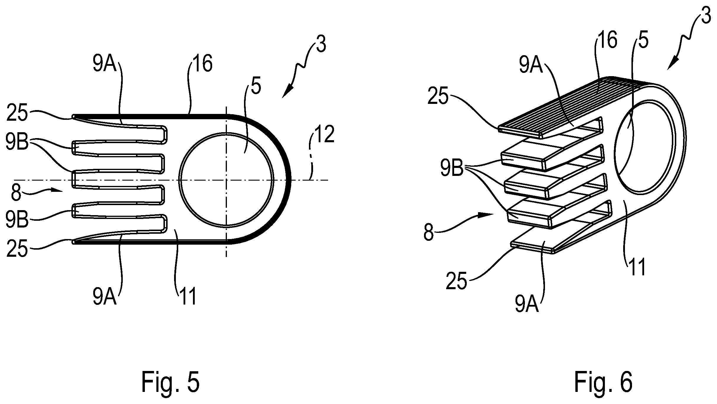 Patent US12157344 Figure 5 – Load introduction element for a chassis component, method for producing a load introduction element, and chassis component