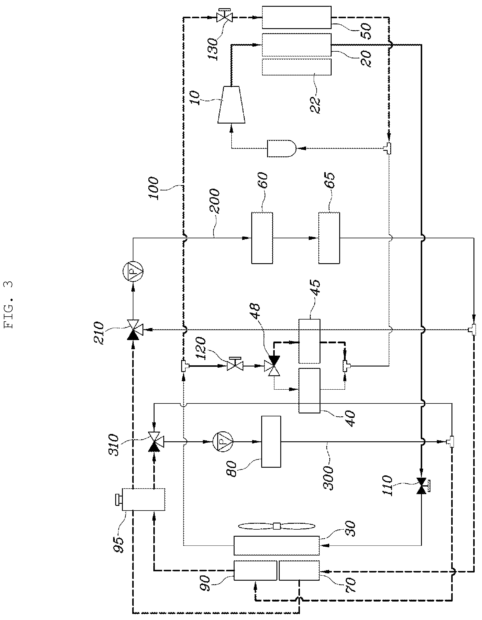 Patent US12157345 Figure 3 – Integrated thermal management circuit for vehicle