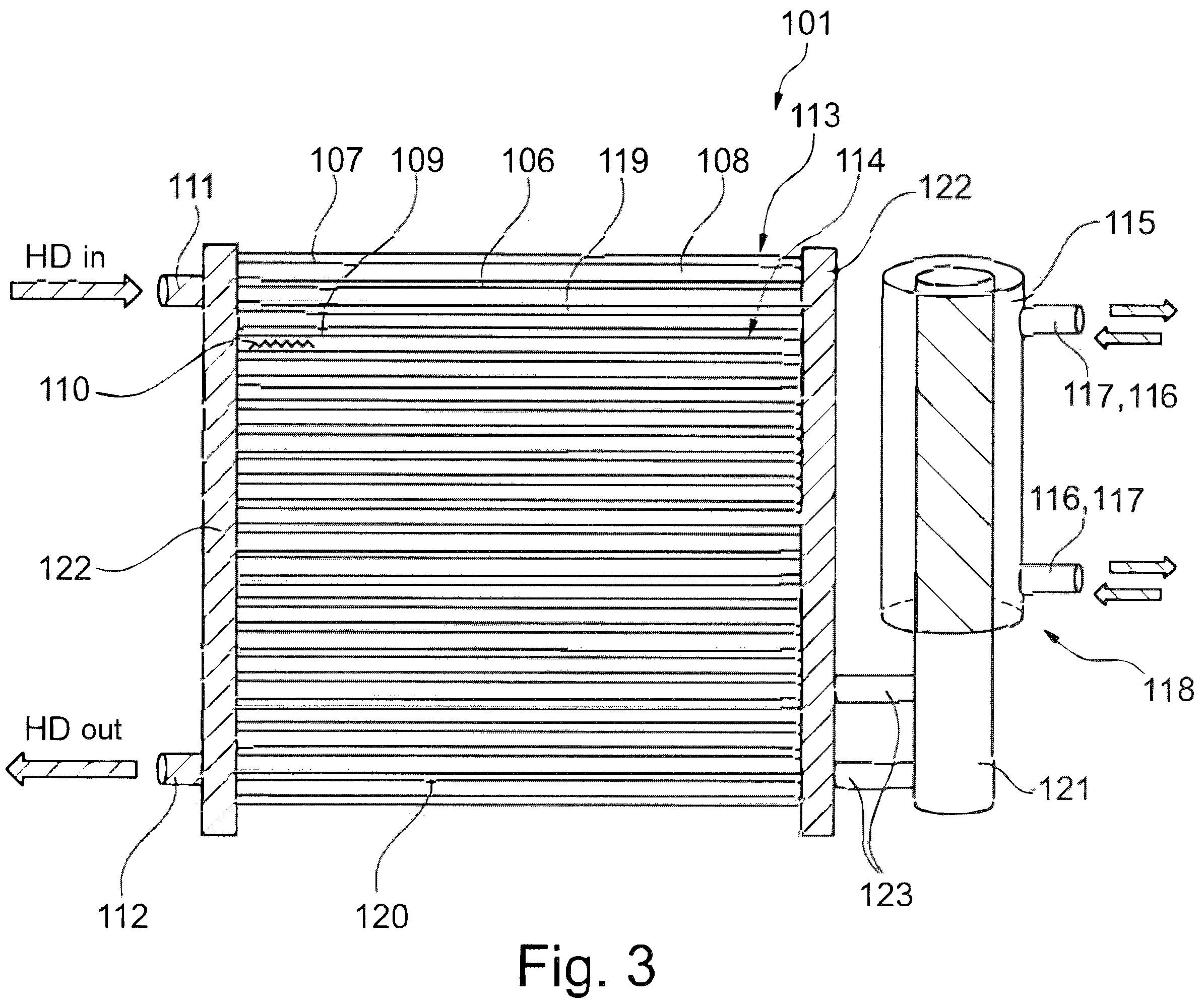 Patent US12157349 Figure 2 – Heat exchanger