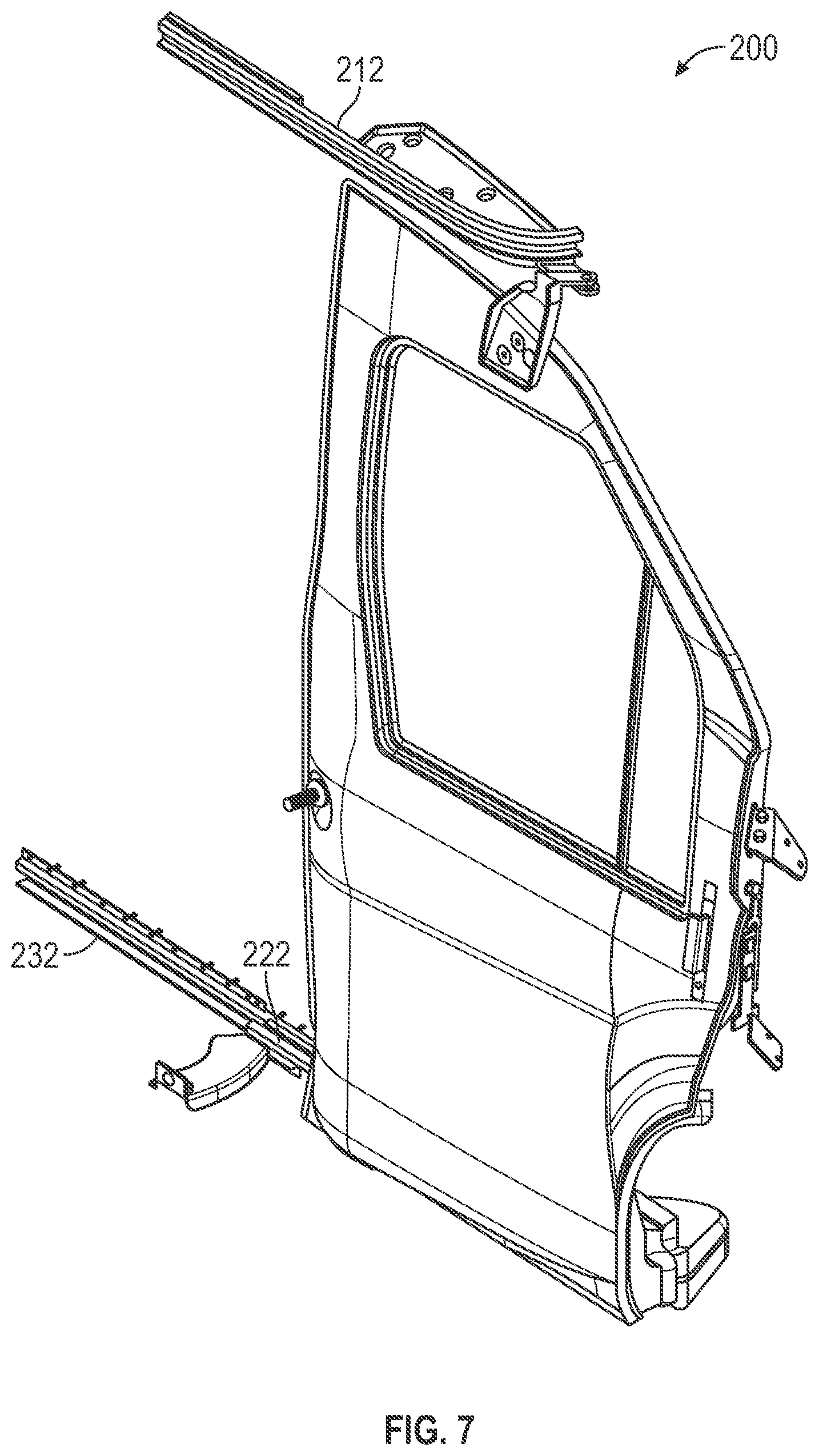 Patent US12157354 Figure 5 – Vehicle door and window arrangement